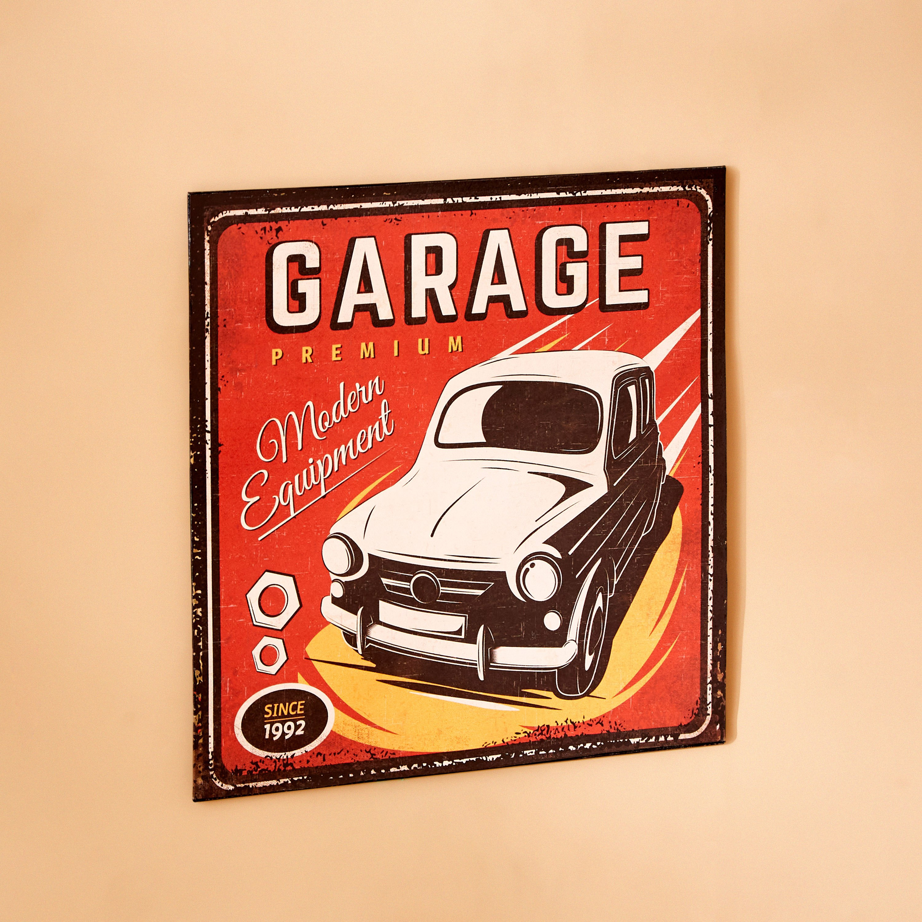 Valentina Garage Metal Wall Art - 30x1x30 cm-hbxdiningroom-walldecor-wallart-image-2