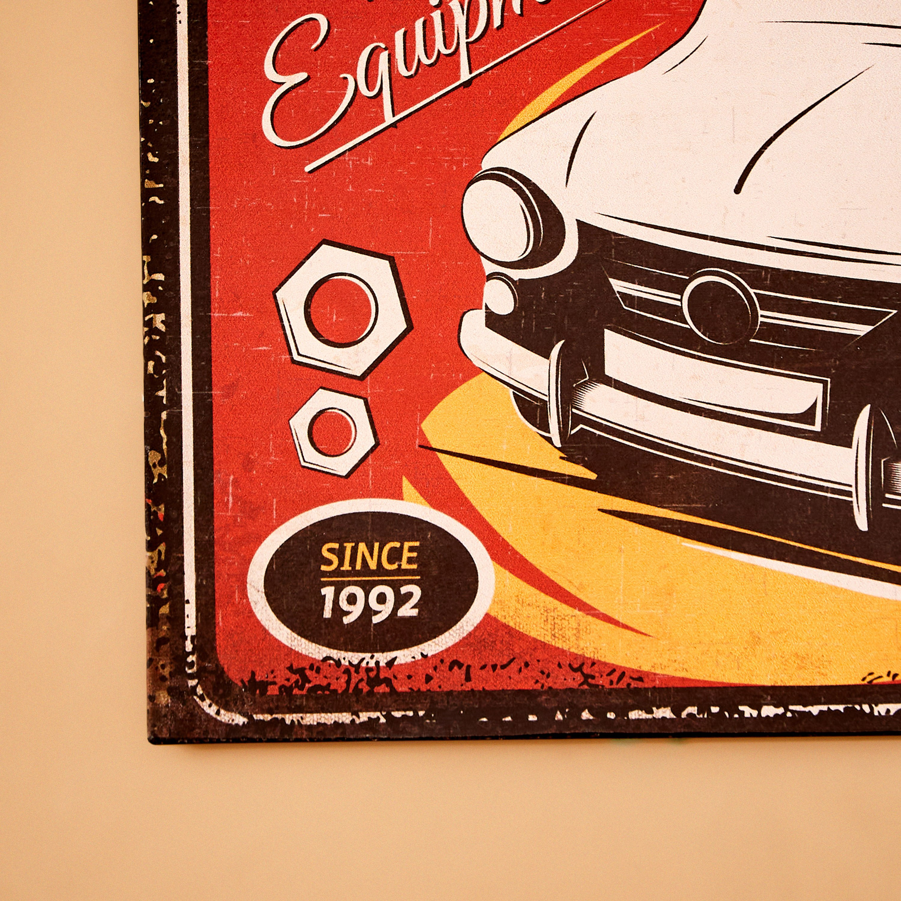 Valentina Garage Metal Wall Art - 30x1x30 cm-hbxdiningroom-walldecor-wallart-image-3