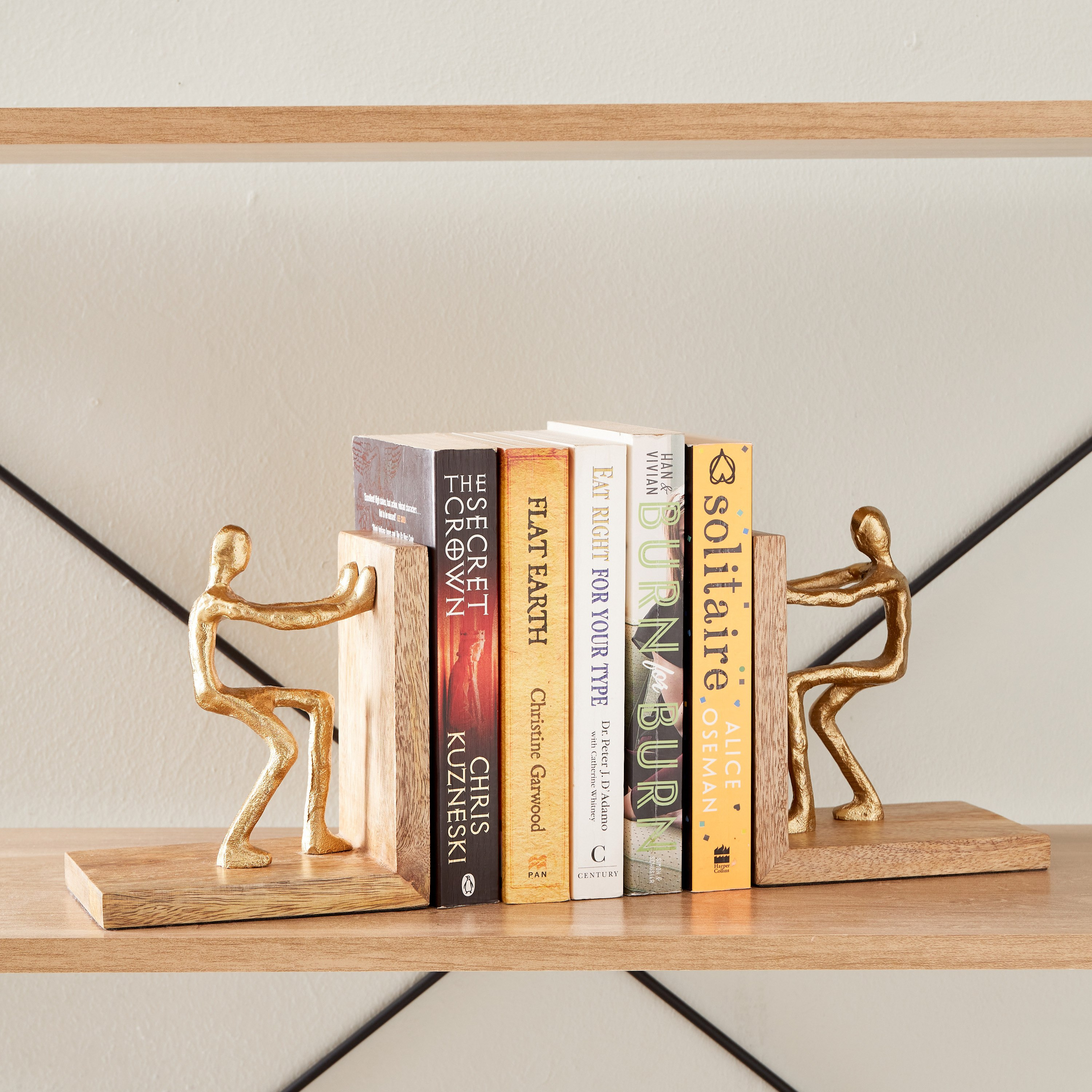 نهايات كتب معدنية من تريفيا - 25x10x14 سم-hbxhomeware-homedecor-figurinesandornaments-image-1