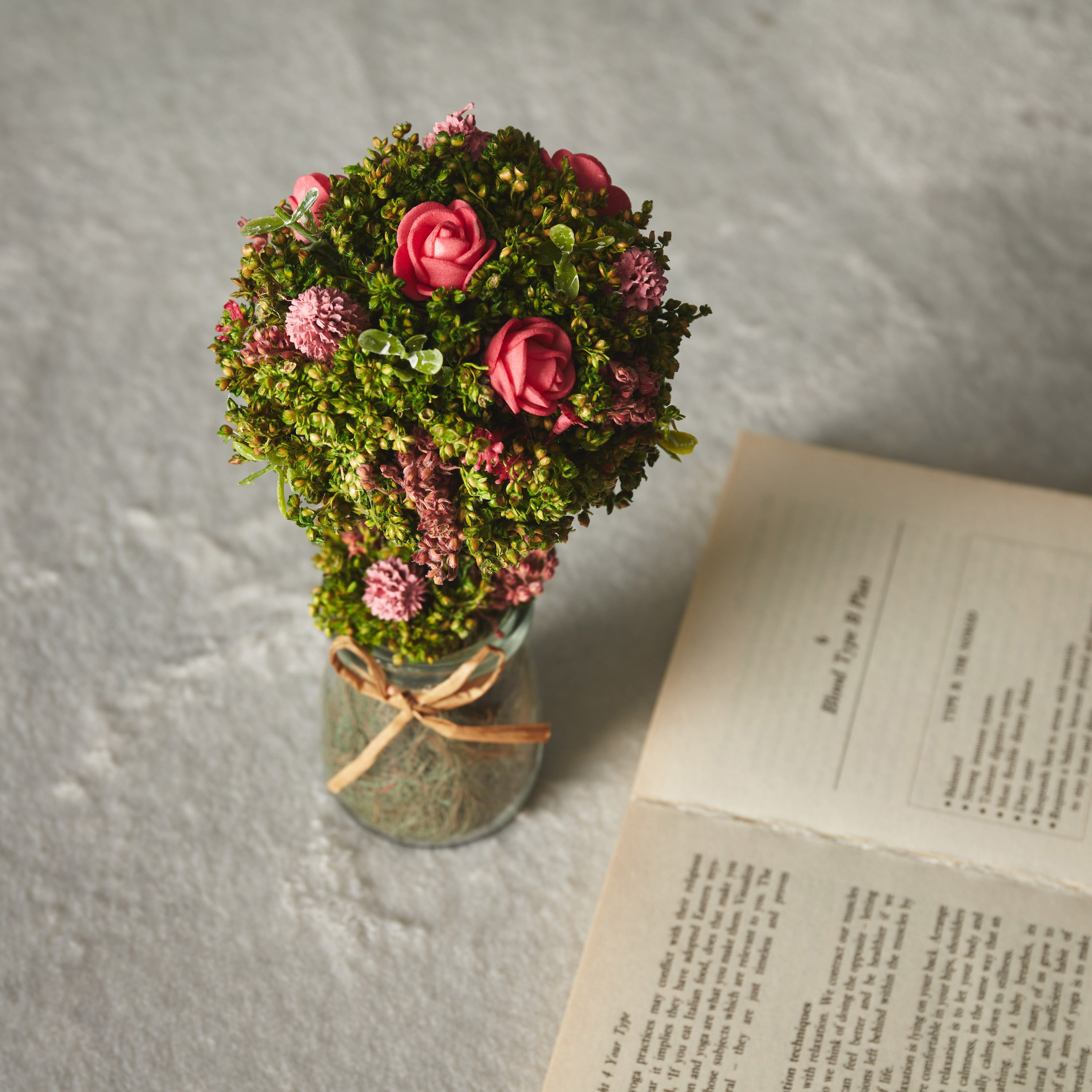 شجرة بتصميم مظلة وورد الحديقة من آريس - 10x10x21 سم-hbxdecorandfurnishings-homeaccessories-artificialflowersandplants-image-4