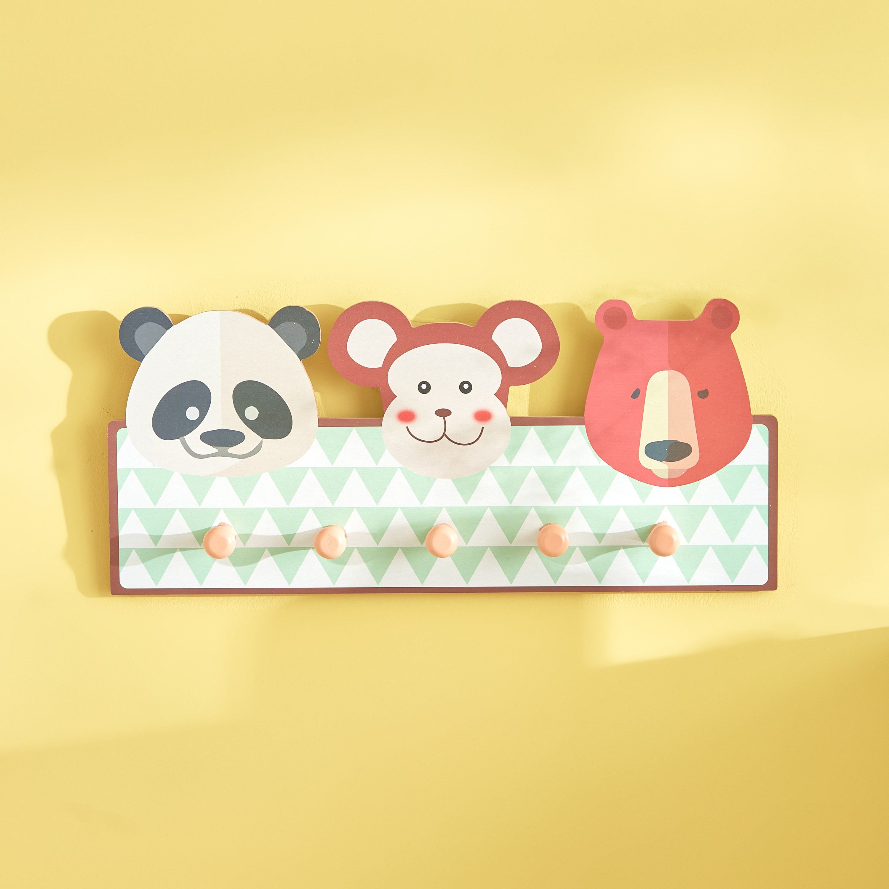 Valentina MDF Animals Wooden Wall Hook - 50x22x4 cm-hbxhomeware-hbxkidsandyouth-image-1