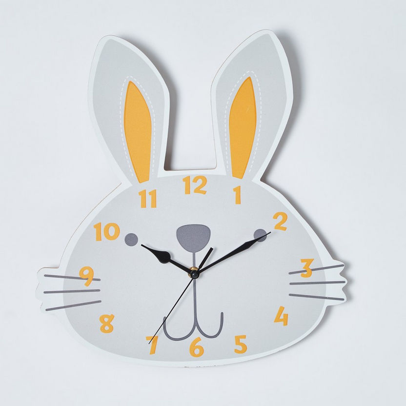 Valentina MDF Rabbit Wall Clock - 35x37.7x3.5 cm-Clocks-image-4