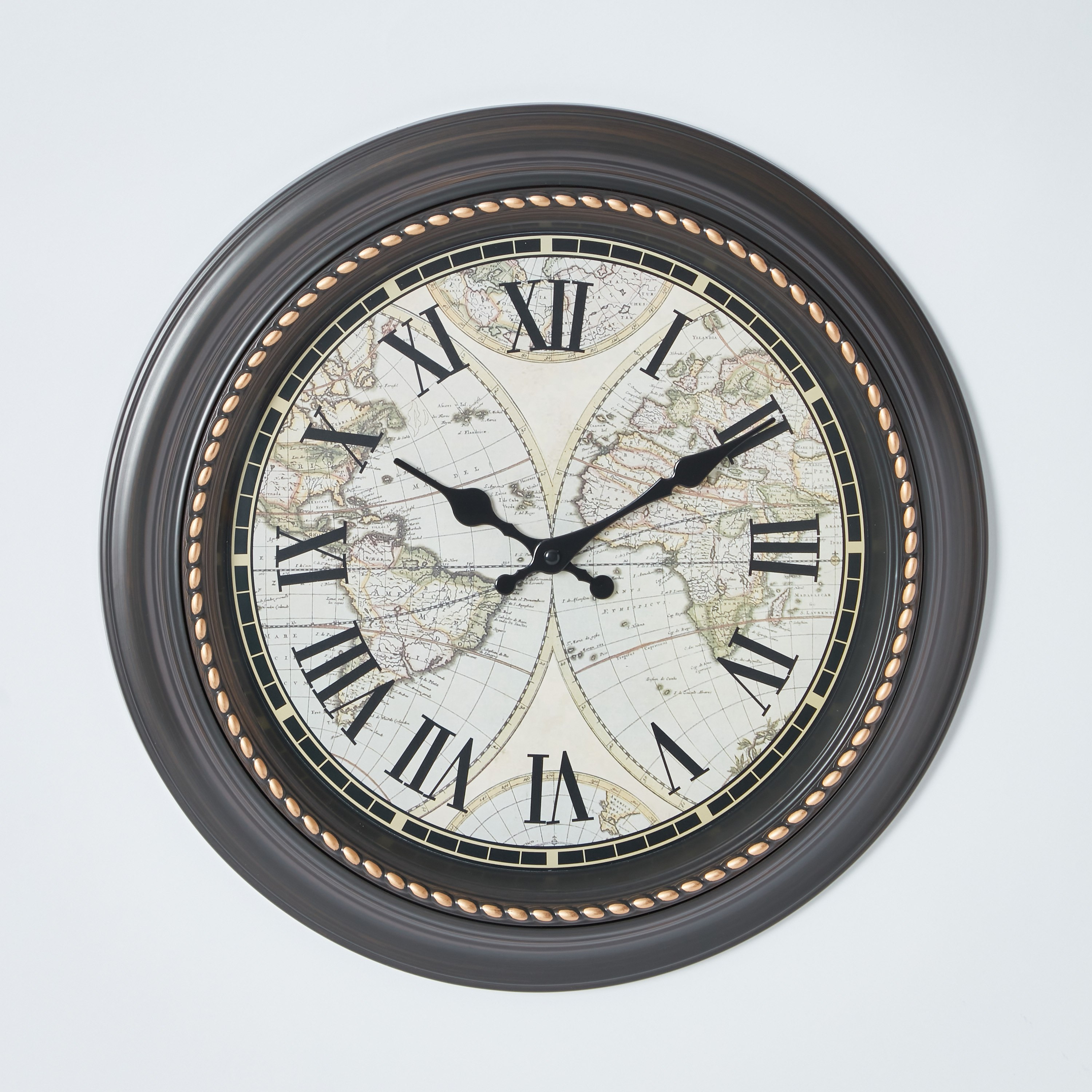 ساعة حائط مزينة بأرقام رومانية وخريط من إيلا - 40x5 سم-hbxdecorandfurnishings-homeaccessories-clocks-image-5