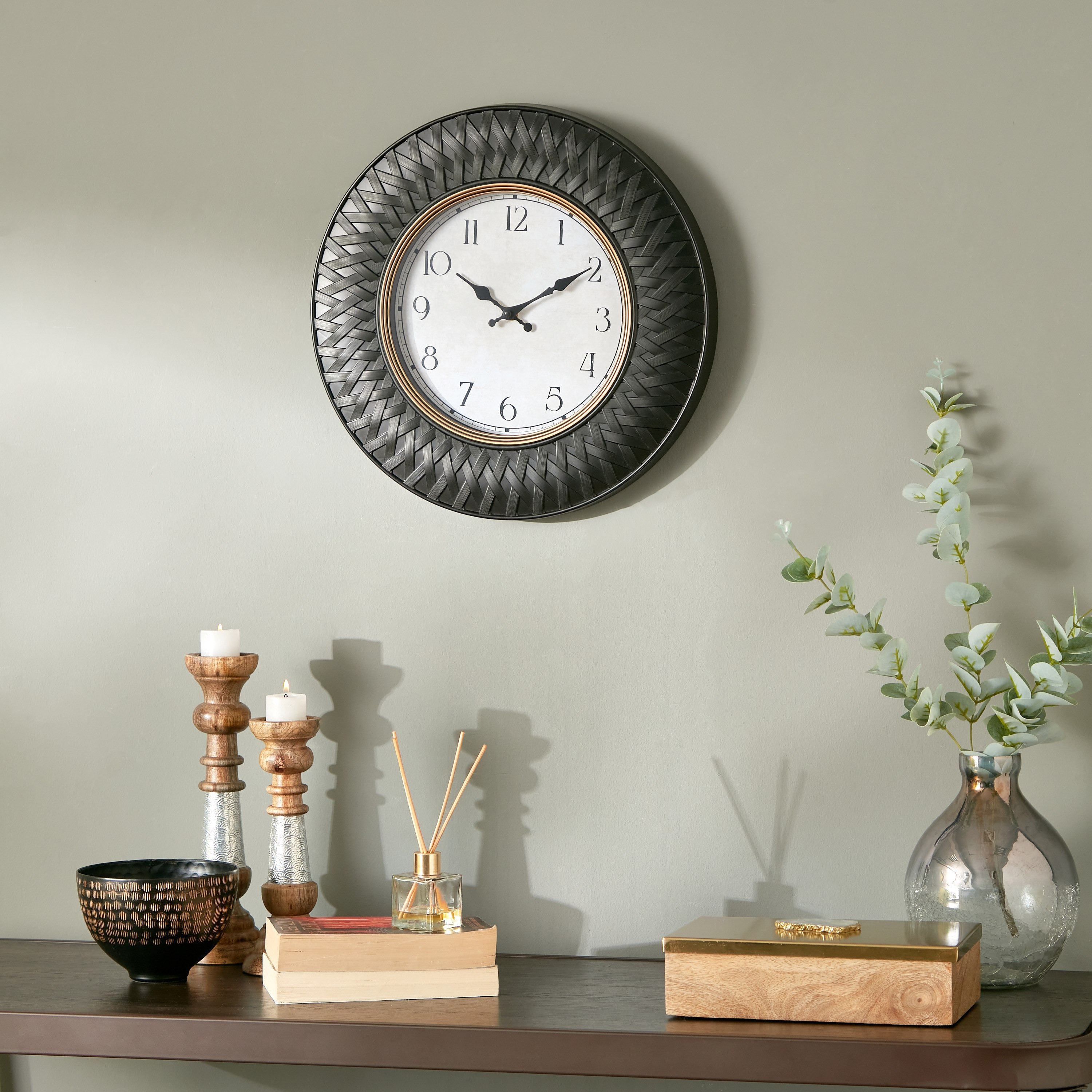 ساعة حائط مزخرفة بإطار مبطن من إيلا - 41x5 سم-PROMO_HB_AE_B1G1_250925-image-4