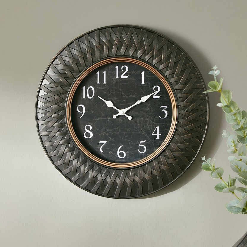 Ella Decorative Wall Clock with Quilted Border - 41x5 cm-Clocks-image-0