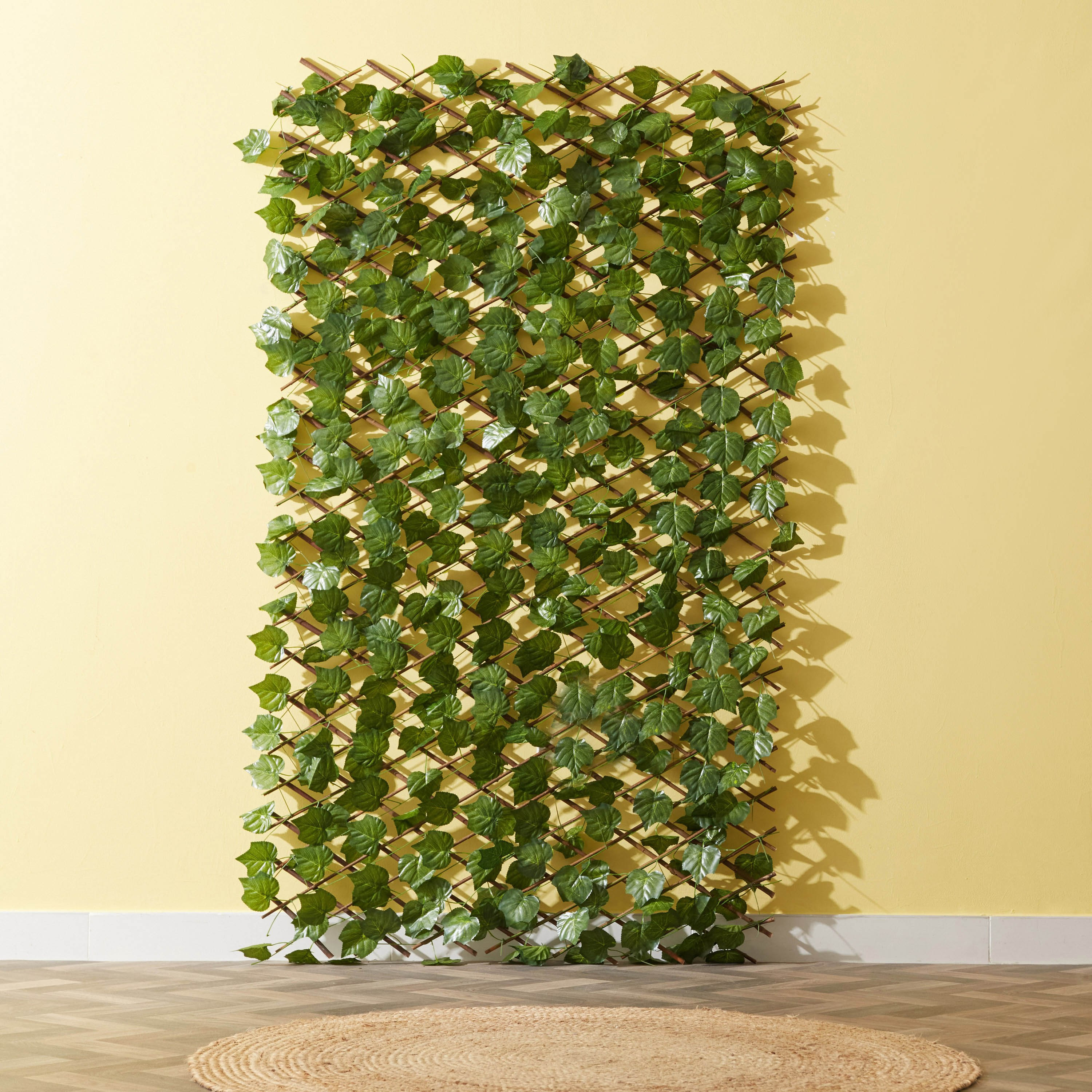 سياج صفصاف ورق عنب صناعي من البوليستر من ميدوو - 200x100x6 سم-hbxdecorandfurnishings-homeaccessories-artificialflowersandplants-image-1