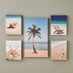 Alora 5-Piece Beach Canvas Framed Pictures Set