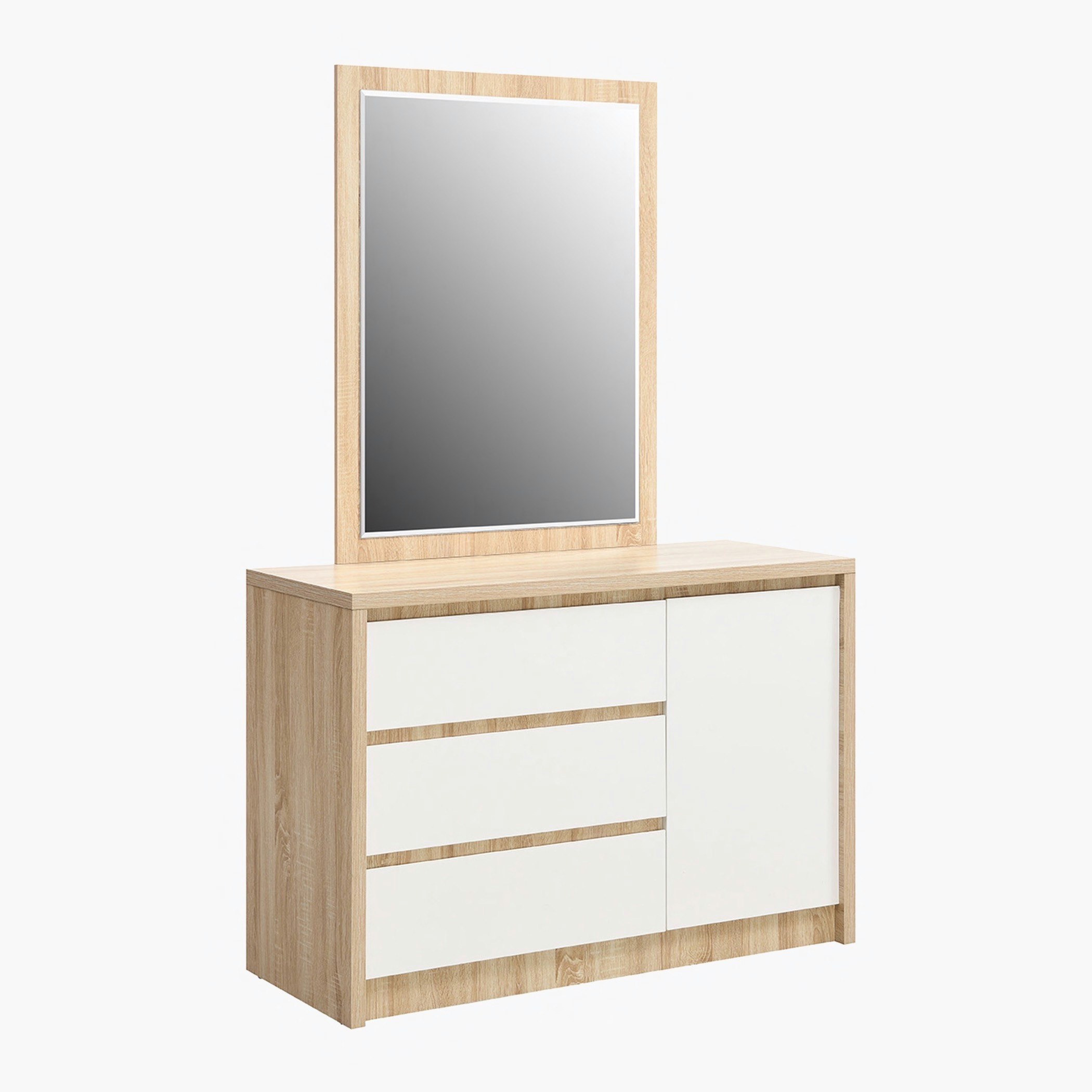طاولة تزيين صغيرة بباب واحد و3 أدراج دون مرآة من دومينيكا-hbxfurniture-kidsroom-kidsdressersandmirrors-image-3