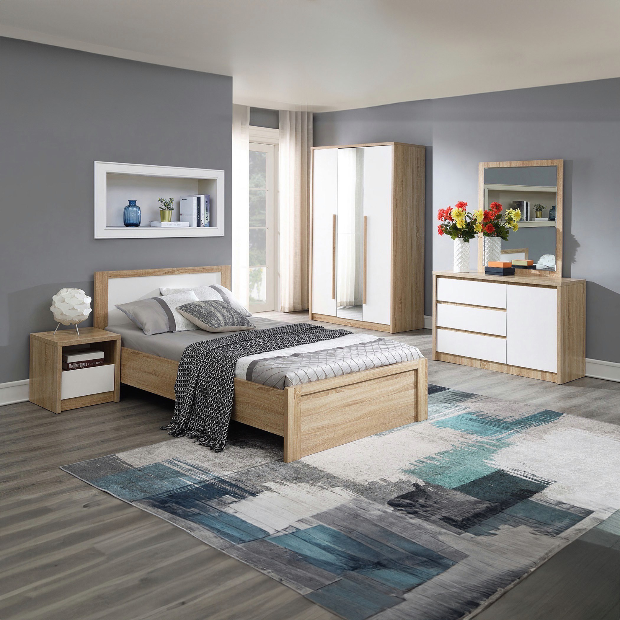 طاولة تزيين صغيرة بباب واحد و3 أدراج دون مرآة من دومينيكا-hbxfurniture-kidsroom-kidsdressersandmirrors-image-7