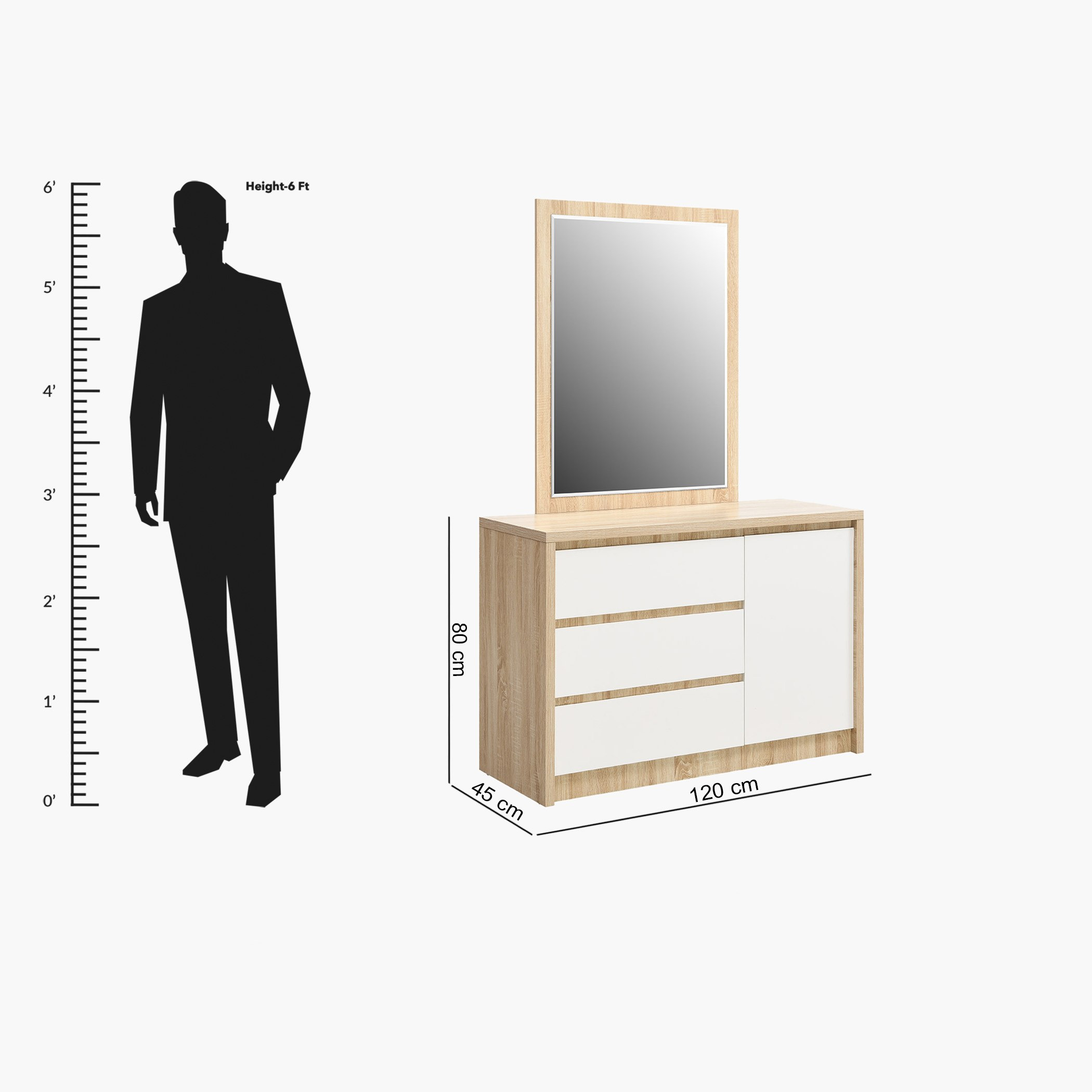 طاولة تزيين صغيرة بباب واحد و3 أدراج دون مرآة من دومينيكا-hbxfurniture-kidsroom-kidsdressersandmirrors-image-8
