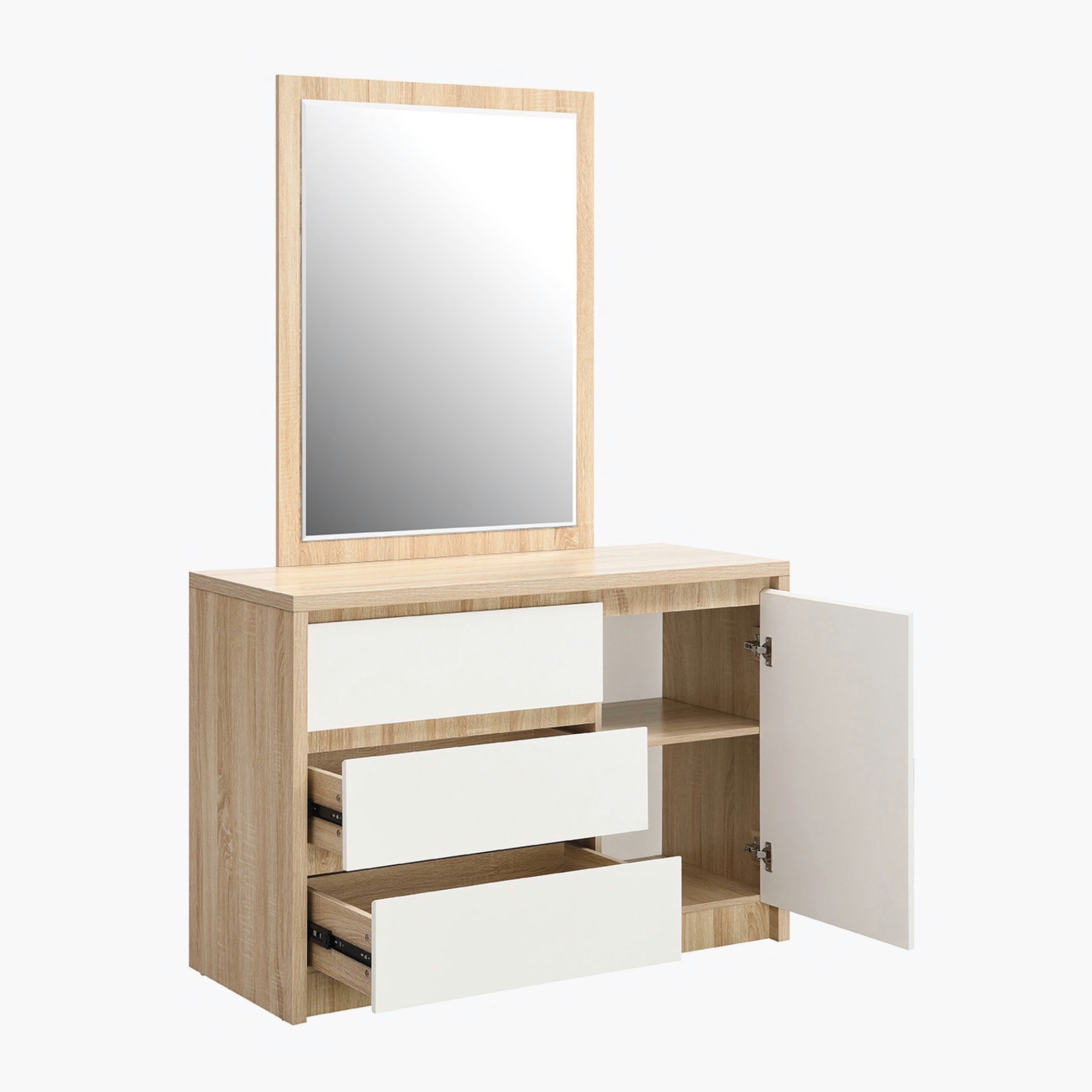 مرآة لطاولة تزيين بـ3 أدراج - دومينيك-hbxfurniture-kidsroom-kidsdressersandmirrors-image-4