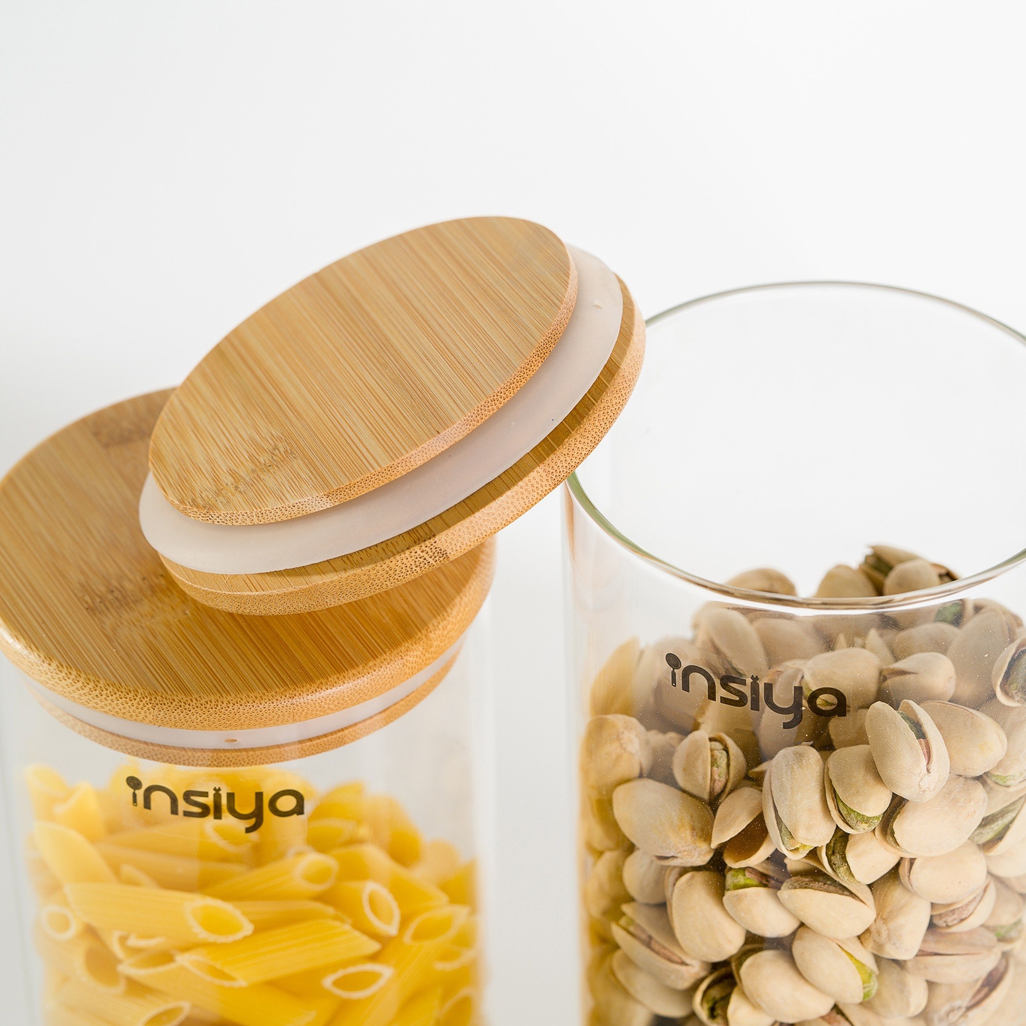 أوعية تخزين طعام زجاجية من 5 قطع مع أغطية من الخيزران من إنسيا-hbxhomeware-hbxkitchen-image-3