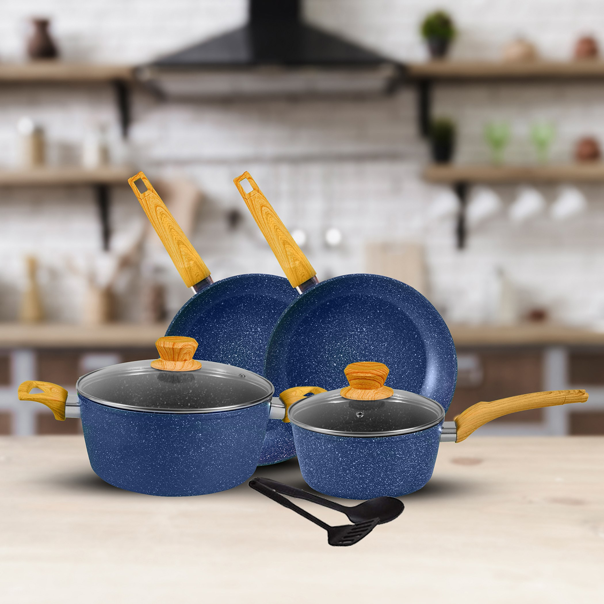 Insiya 8-Piece Granite Marble Coated Aluminium Non-Stick Cookware Set-hbxkitchen-kitchenware-foodpreparation-image-1