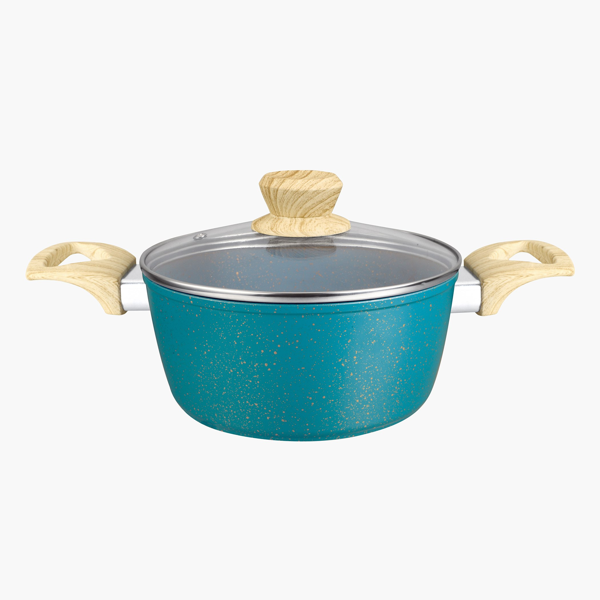 طقم أواني طهي ألومنيوم غير لاصق مطلي بالجرانيت الرخامي 11 قطعة - إنسيا-hbxkitchen-kitchenware-foodpreparation-image-2