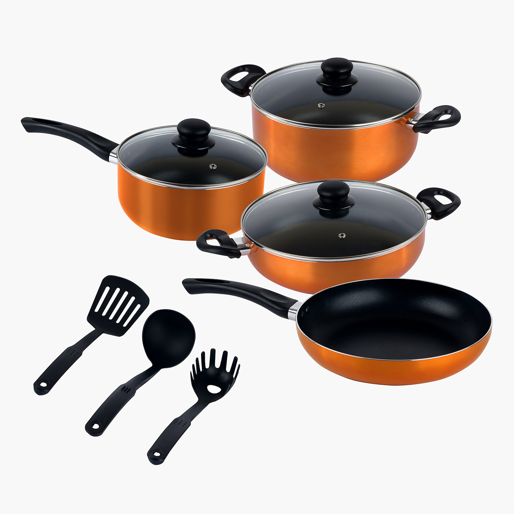 طقم أواني طهي ألومنيوم غير قابل للالتصاق 10 قطع من إنسيا-hbxkitchen-kitchenware-foodpreparation-image-1