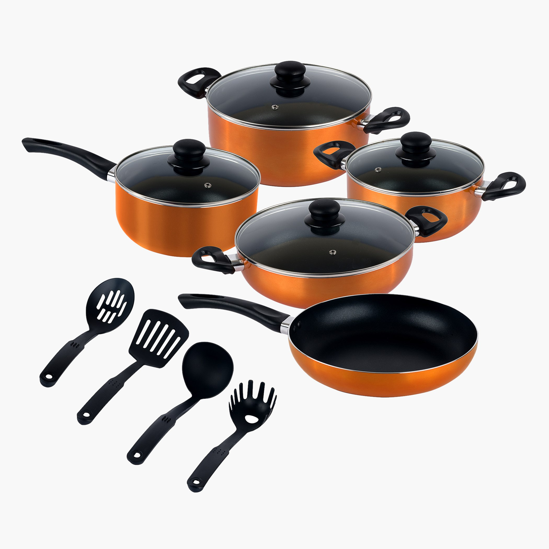طقم أواني طهي ألومنيوم غير قابل للالتصاق 13 قطعة من إنسيا-hbxkitchen-kitchenware-foodpreparation-image-1