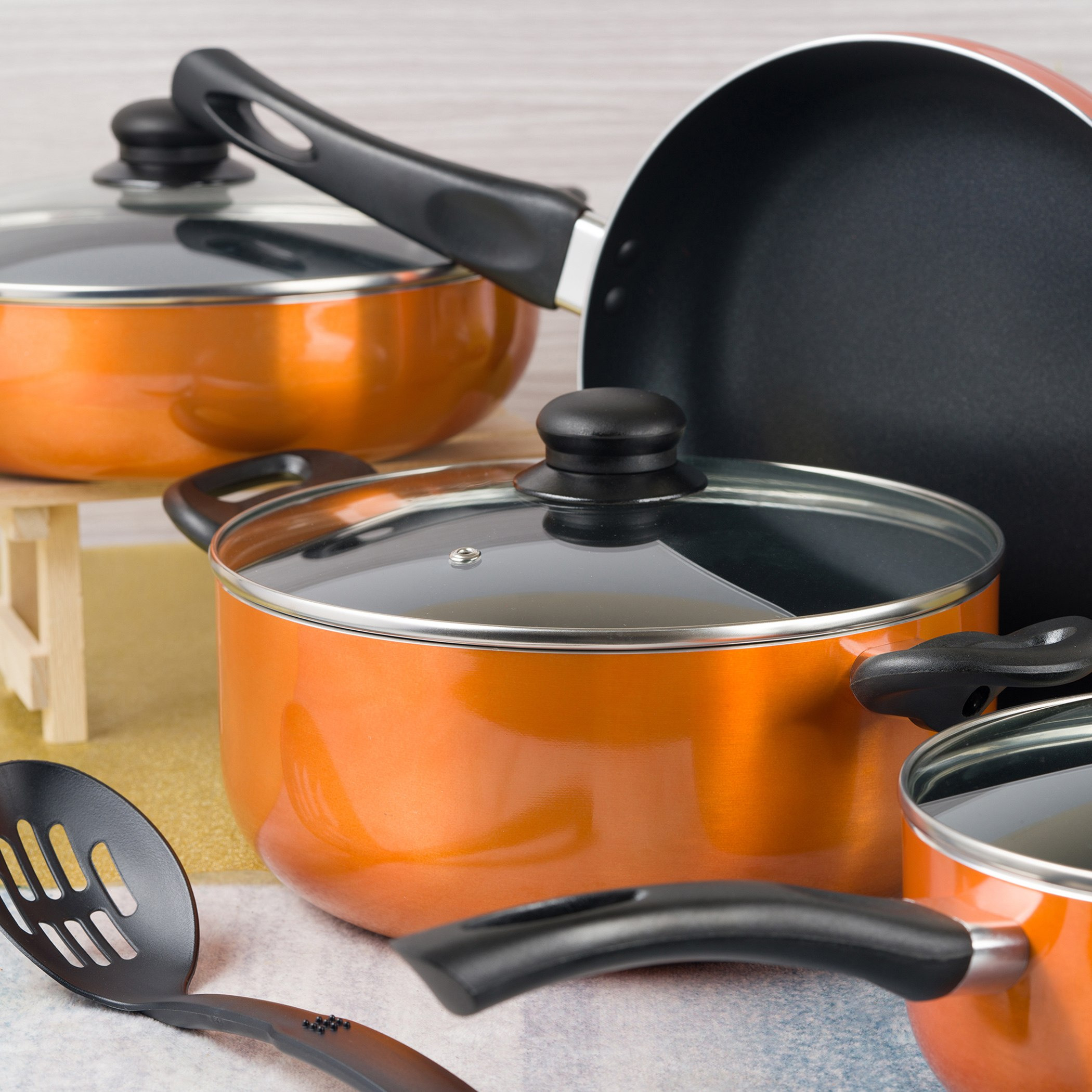 طقم أواني طهي ألومنيوم غير قابل للالتصاق 13 قطعة من إنسيا-hbxkitchen-kitchenware-foodpreparation-image-2