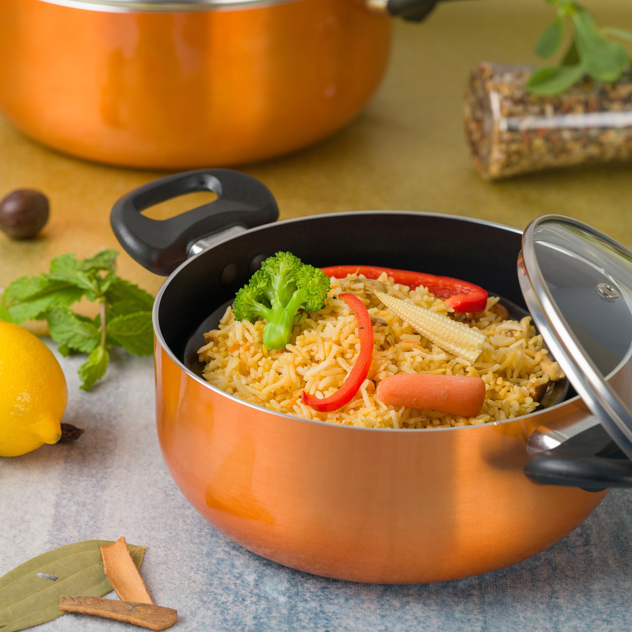 طقم أواني طهي ألومنيوم غير قابل للالتصاق 13 قطعة من إنسيا-hbxkitchen-kitchenware-foodpreparation-image-4
