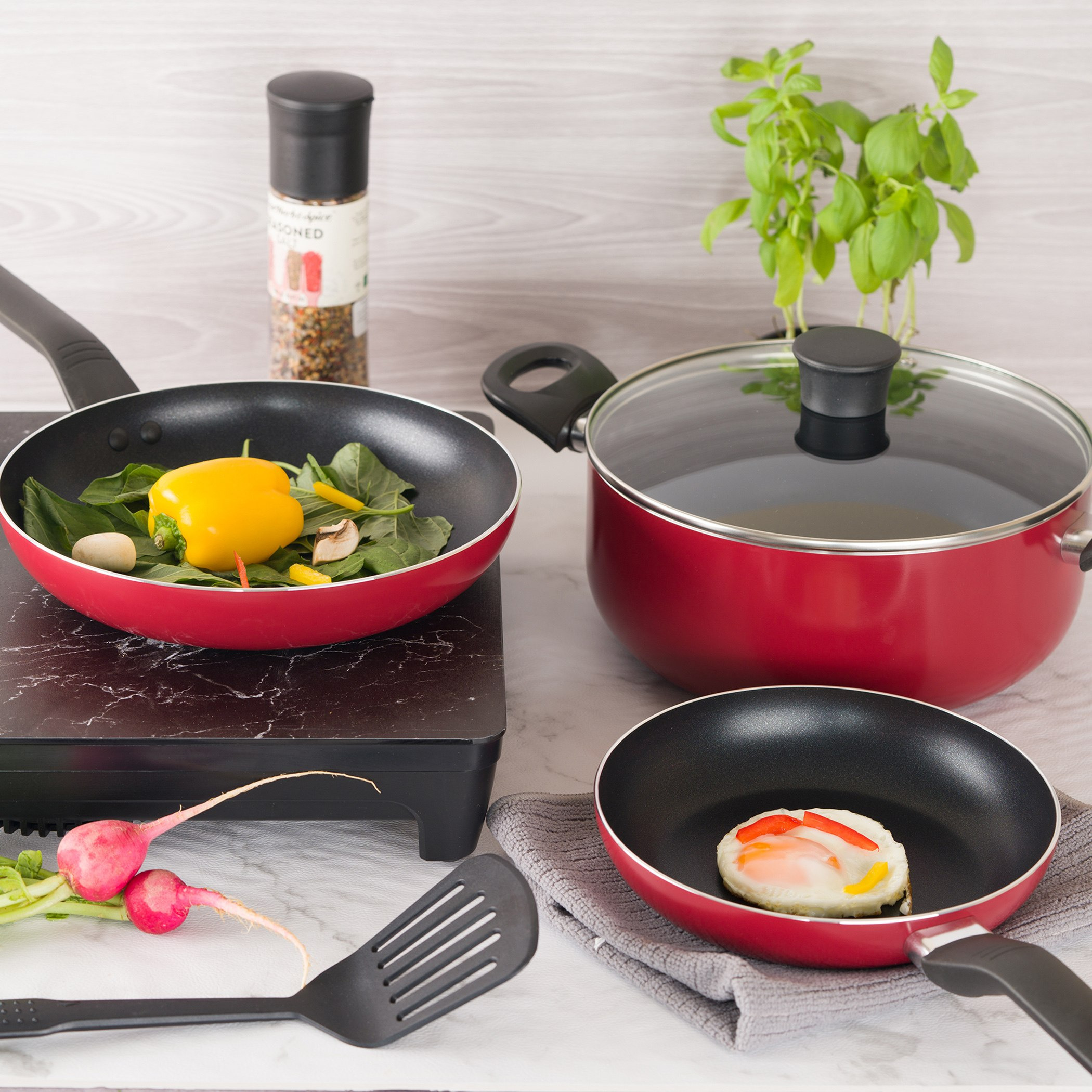 طقم أواني طهي ألومنيوم غير قابل للالتصاق 5 قطع من إنسيا-hbxkitchen-kitchenware-foodpreparation-image-1