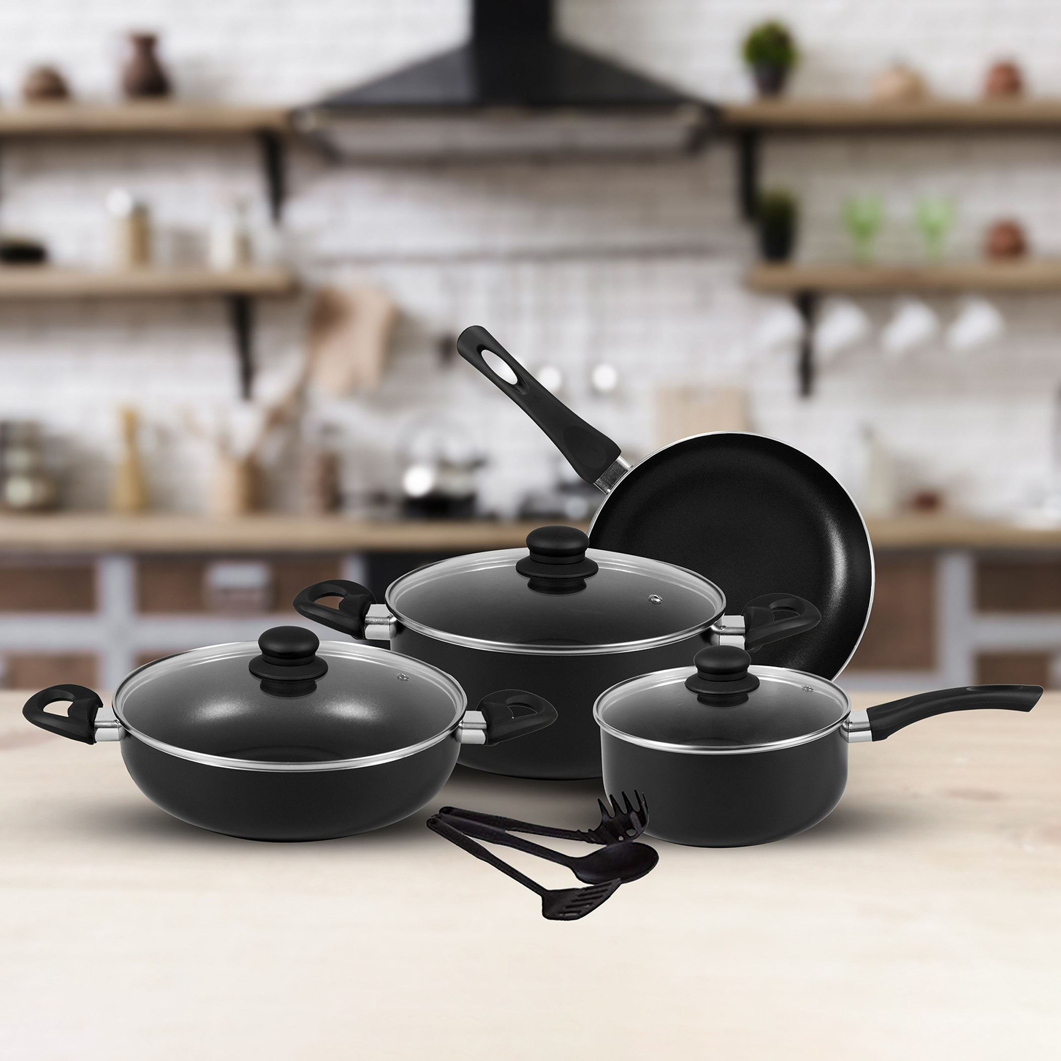 طقم أواني طهي ألومنيوم غير قابل للالتصاق 10 قطع من إنسيا-hbxkitchen-kitchenware-foodpreparation-image-1