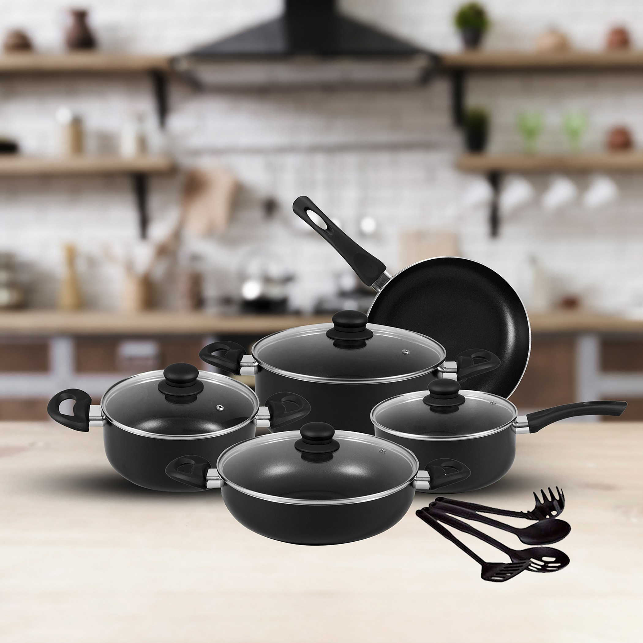 طقم أواني طهي ألومنيوم غير قابل للالتصاق 13 قطعة من إنسيا-hbxkitchen-kitchenware-foodpreparation-image-1