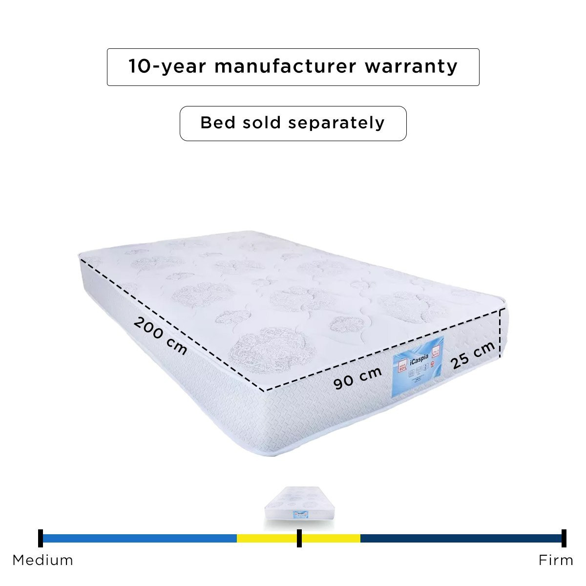 مرتبة فردية متوسطة الصلابة بنوابض جيبيّة من سليب نيست آي كاسبيا - 90x200x25 سم-hbxfurniture-bedroom-mattresses-single-image-10
