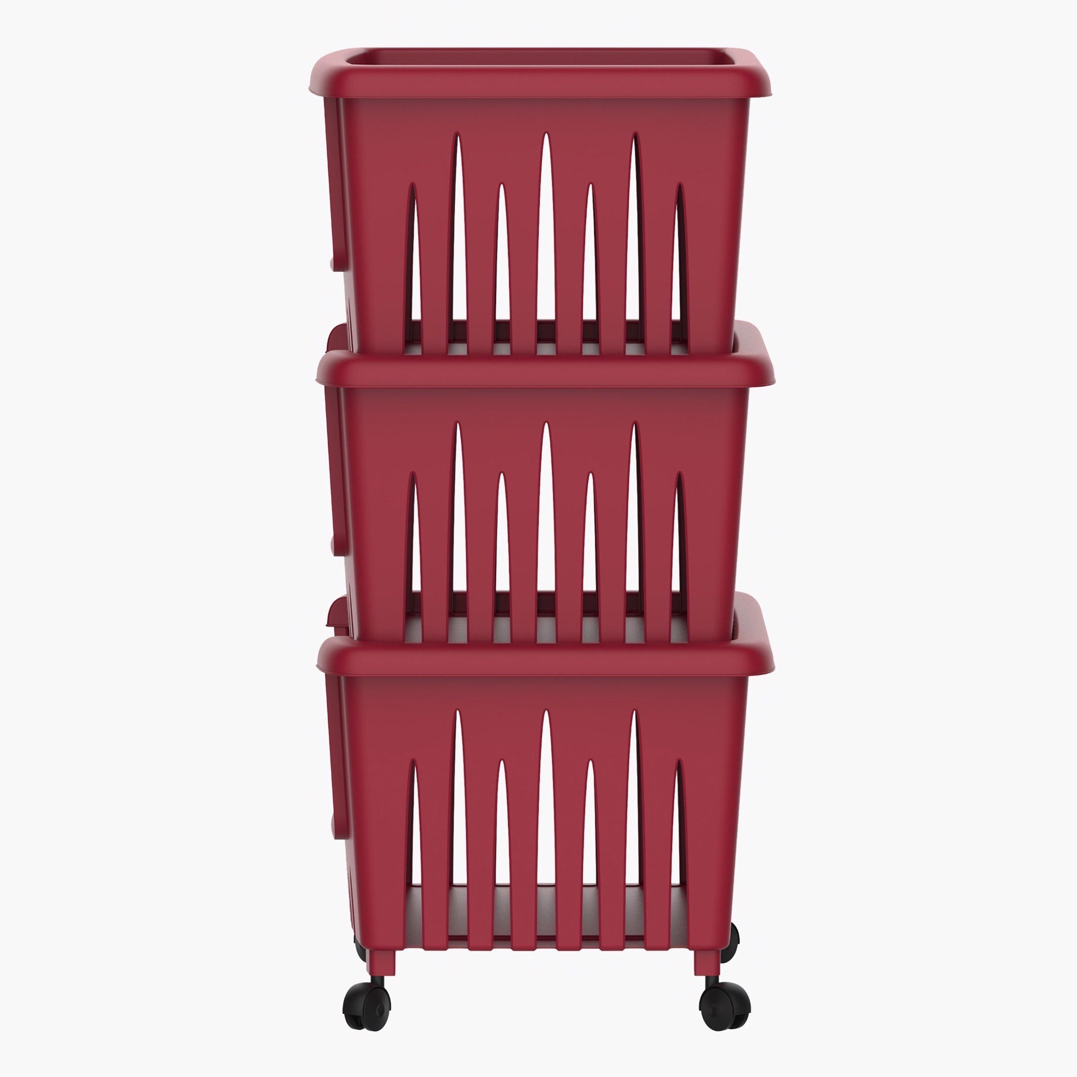 رف تخزين 3 طبقات متعدد الأغراض بعجلات من كوزموبلاست - 48x37x75 سم-hbxbedroom-bedroomaccessories-bedroomstorage-image-3