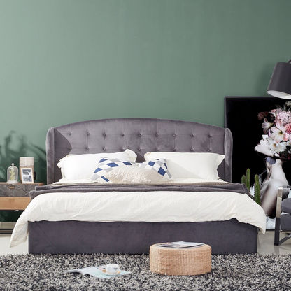 Wingo Queen Upholstered Bed - 160x200 cm