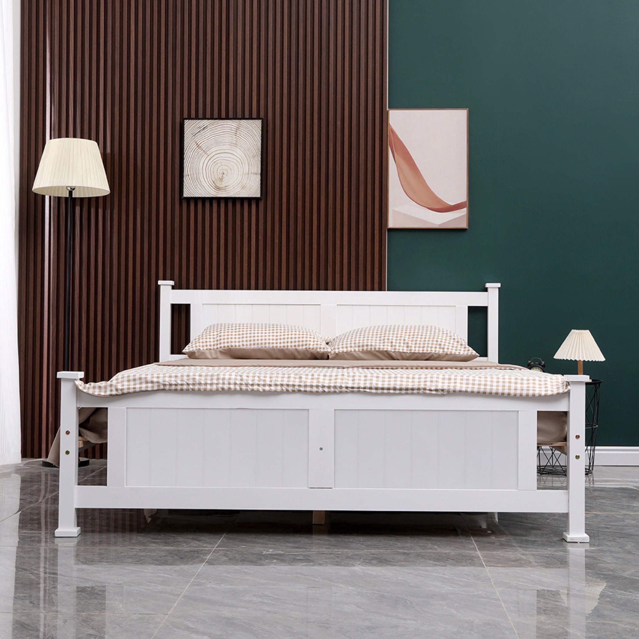 Movo Stova Nova Solid Wood Queen Bed - 160x200 cm-hbxbedroom-bedsandbedsets-beds-queen-image-1