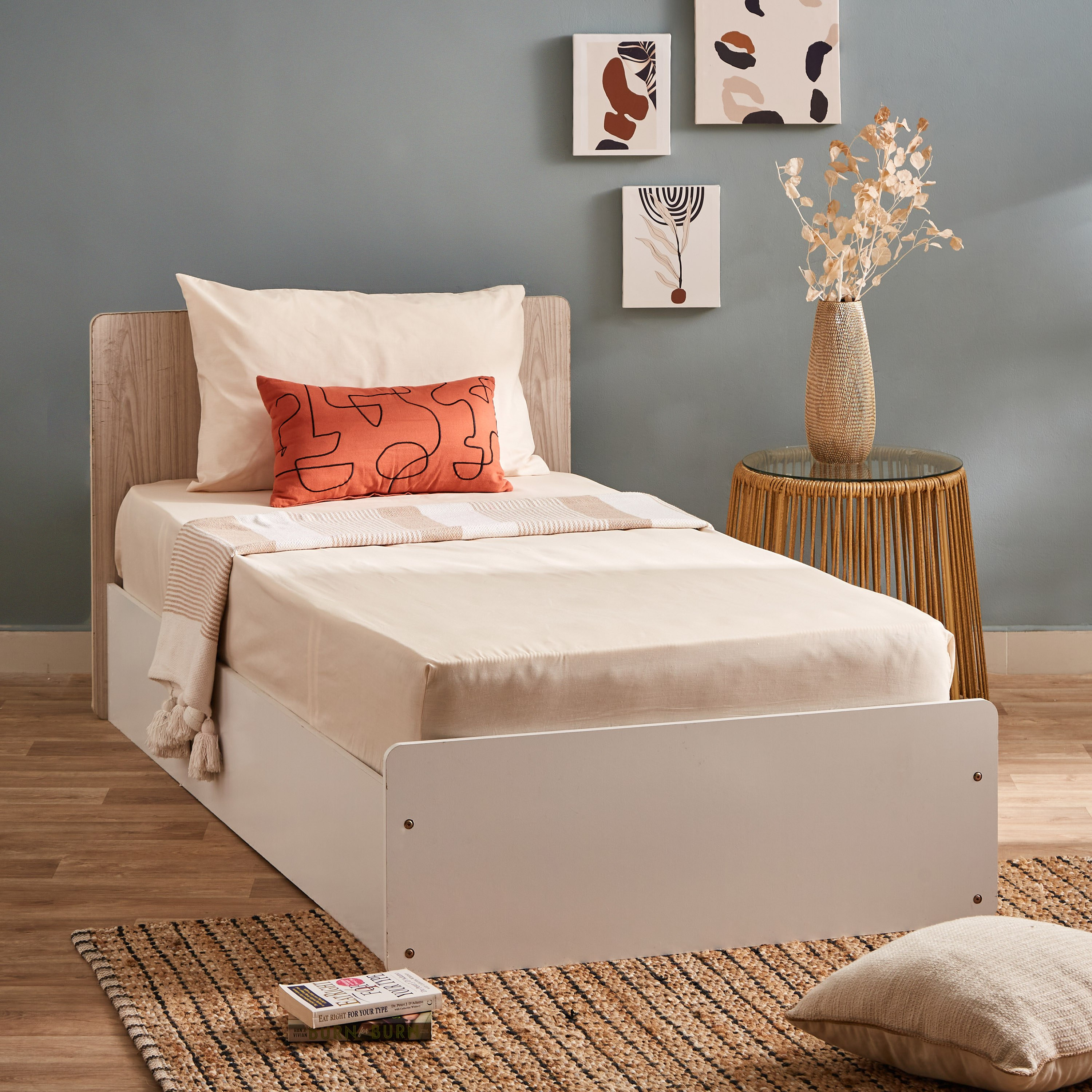 شرشف مطاطي فردي بولي قطن من بريستول - 90x200+25 سم-hbxhomeware-bedding-fittedsheets-image-6