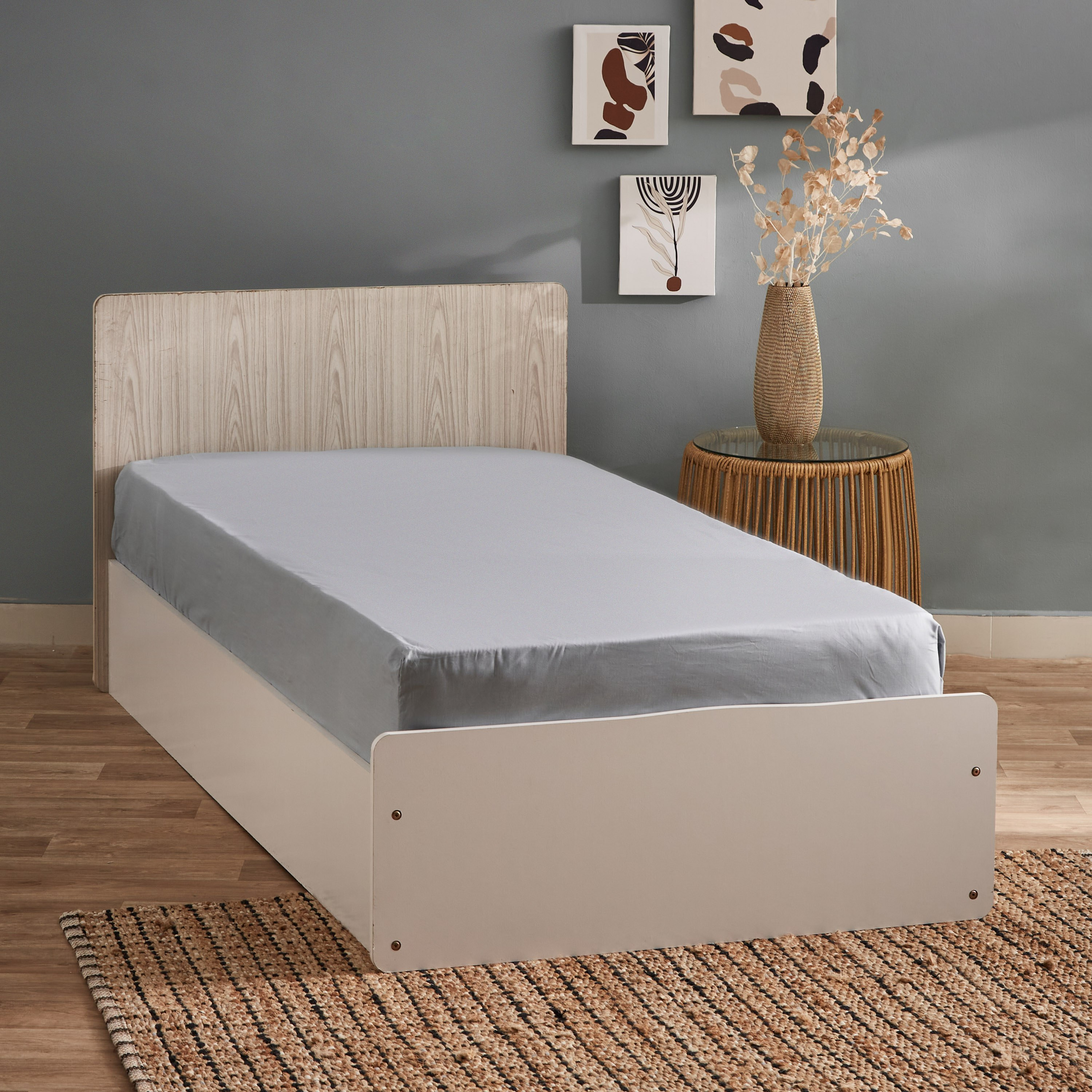 شرشف مطاطي فردي بولي قطن من بريستول - 90x200+25 سم-hbxhomeware-hbxbedroom-image-1