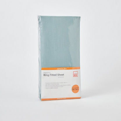 Bristol Polycotton King Fitted Sheet - 180x200 cms