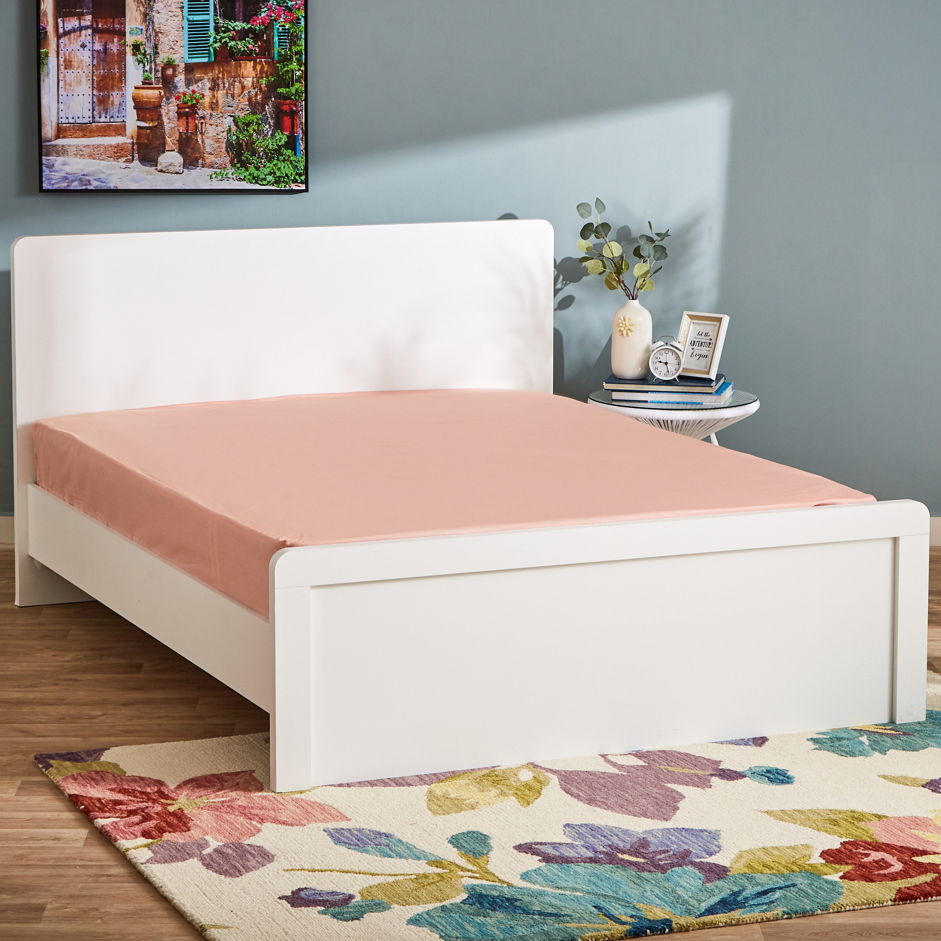 شرشف مطاطي كينج بولي قطن من بريستول - 180x200+25 سم-hbxhomeware-hbxbedroom-image-1