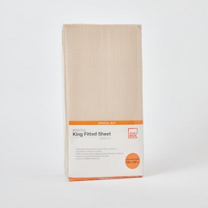 Bristol Polycotton King Fitted Sheet - 180x200 cm-Sheets and Pillow Covers-image-6