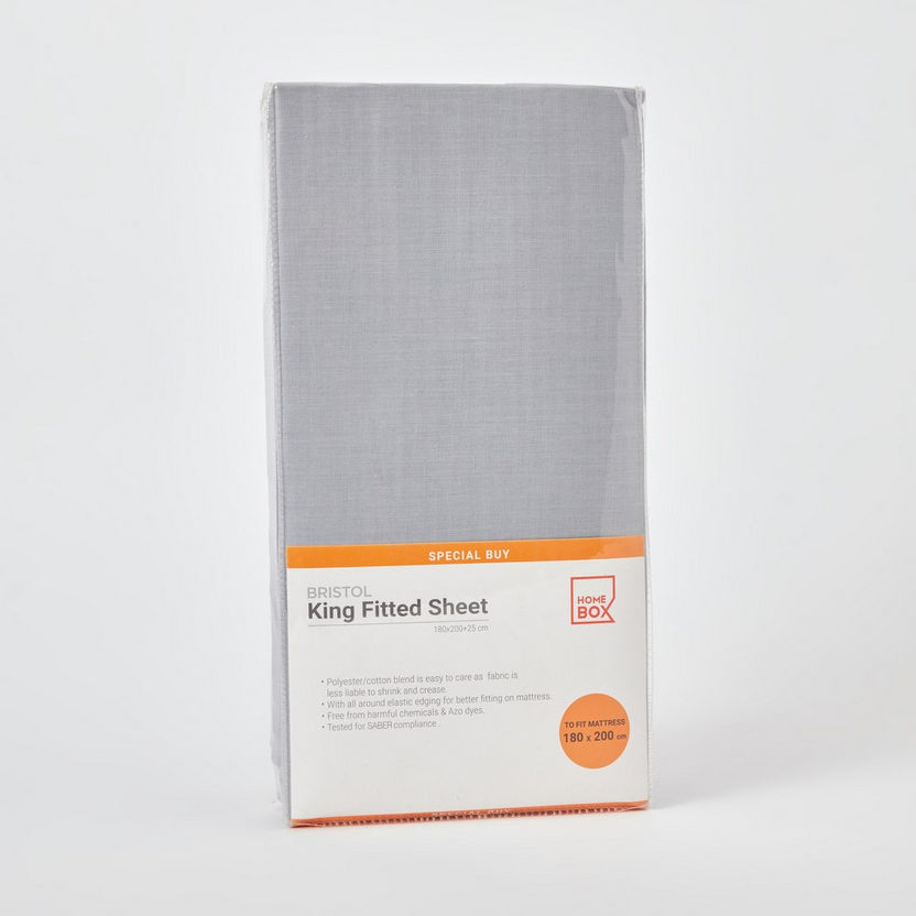 Bristol Polycotton King Fitted Sheet - 180x200+25 cm-Sheets and Pillow Covers-image-6