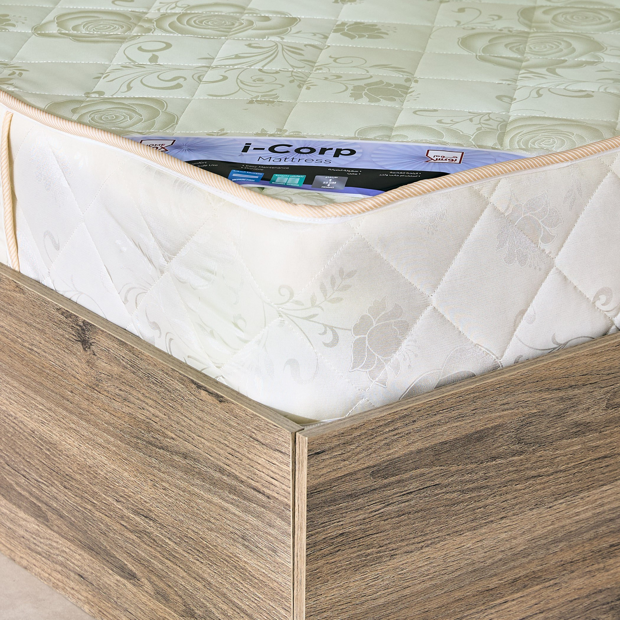 مرتبة كينج بنوابض حلزونية من آي كورب - 180x200x22 سم-hbxfurniture-mattresses-king-image-6