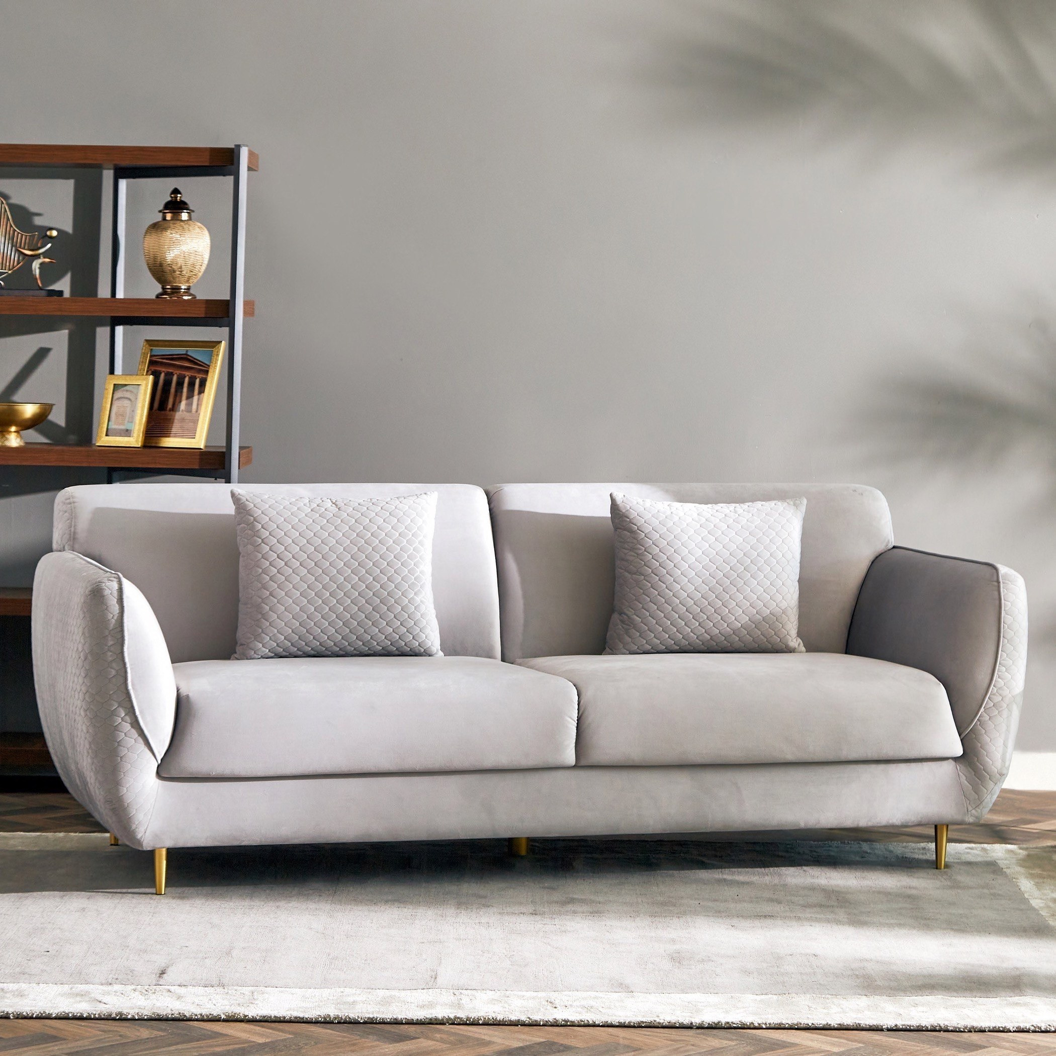 Tihany 3-Seater Velvet Sofa with 2 Cushions-hbxlivingroom-sofasandarmchairs-sofas-image-2