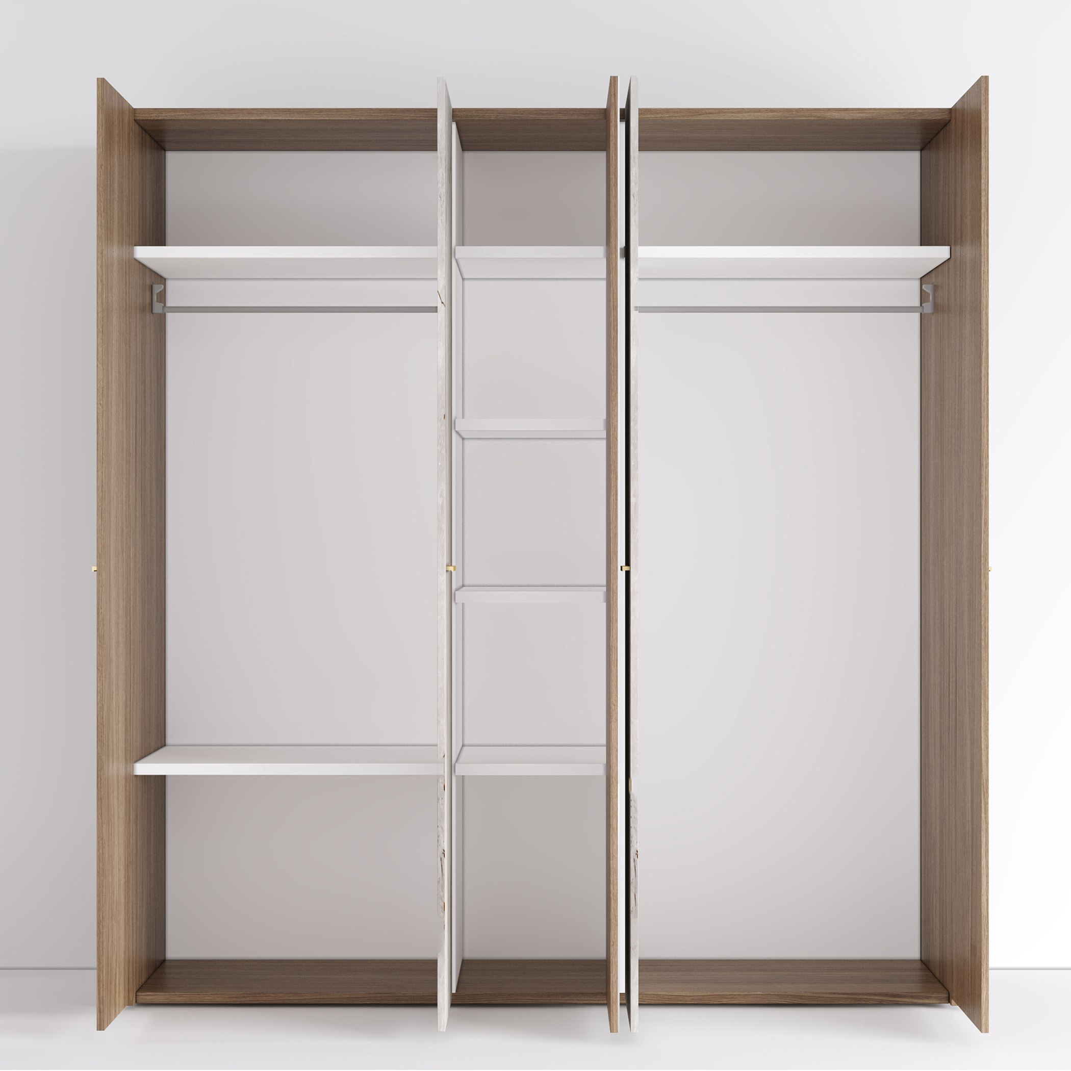 خزانة ملابس 5 أبواب ومرآة من فيرو-hbxfurniture-wardrobes-image-3