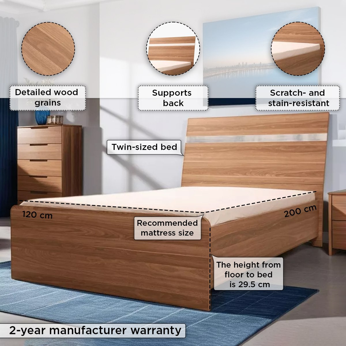 سرير توين من رومانيا - 120x200 سم-hbxbedroom-bedsandbedsets-beds-twin-image-4