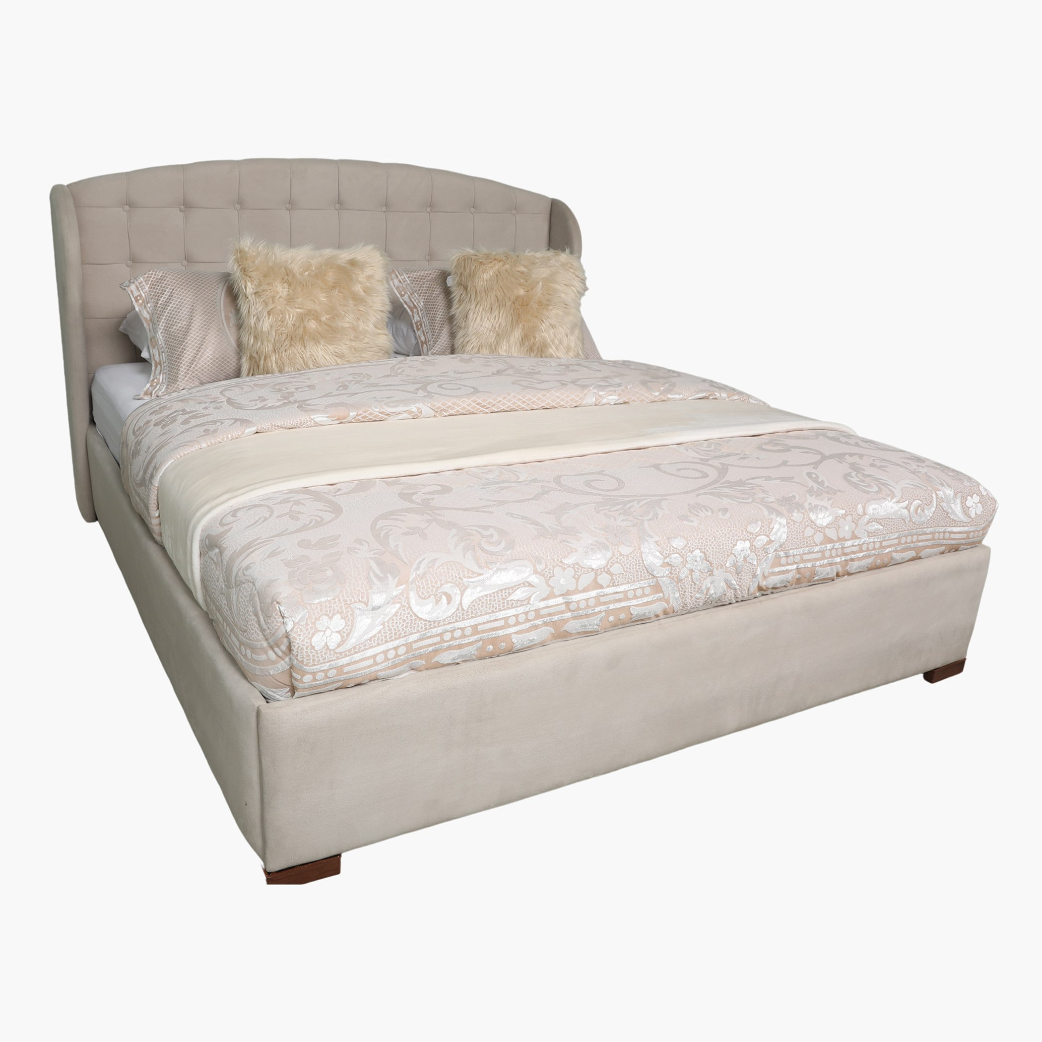 سرير كينج منجد من فيكتوريا - 180x200 سم-hbxfurniture-bedsandbedsets-upholsteredbeds-king-image-3
