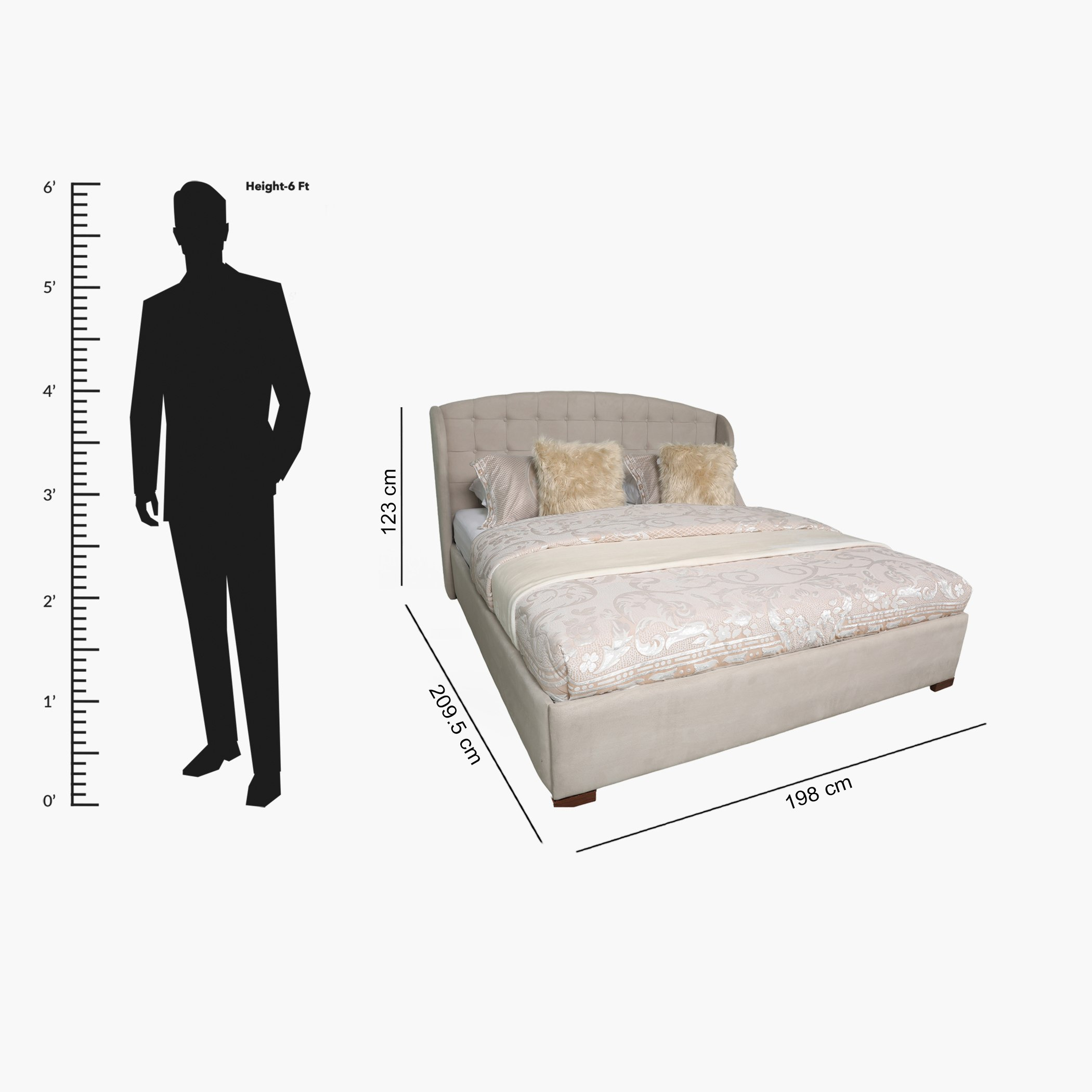 سرير كينج منجد من فيكتوريا - 180x200 سم-hbxfurniture-bedsandbedsets-upholsteredbeds-king-image-7