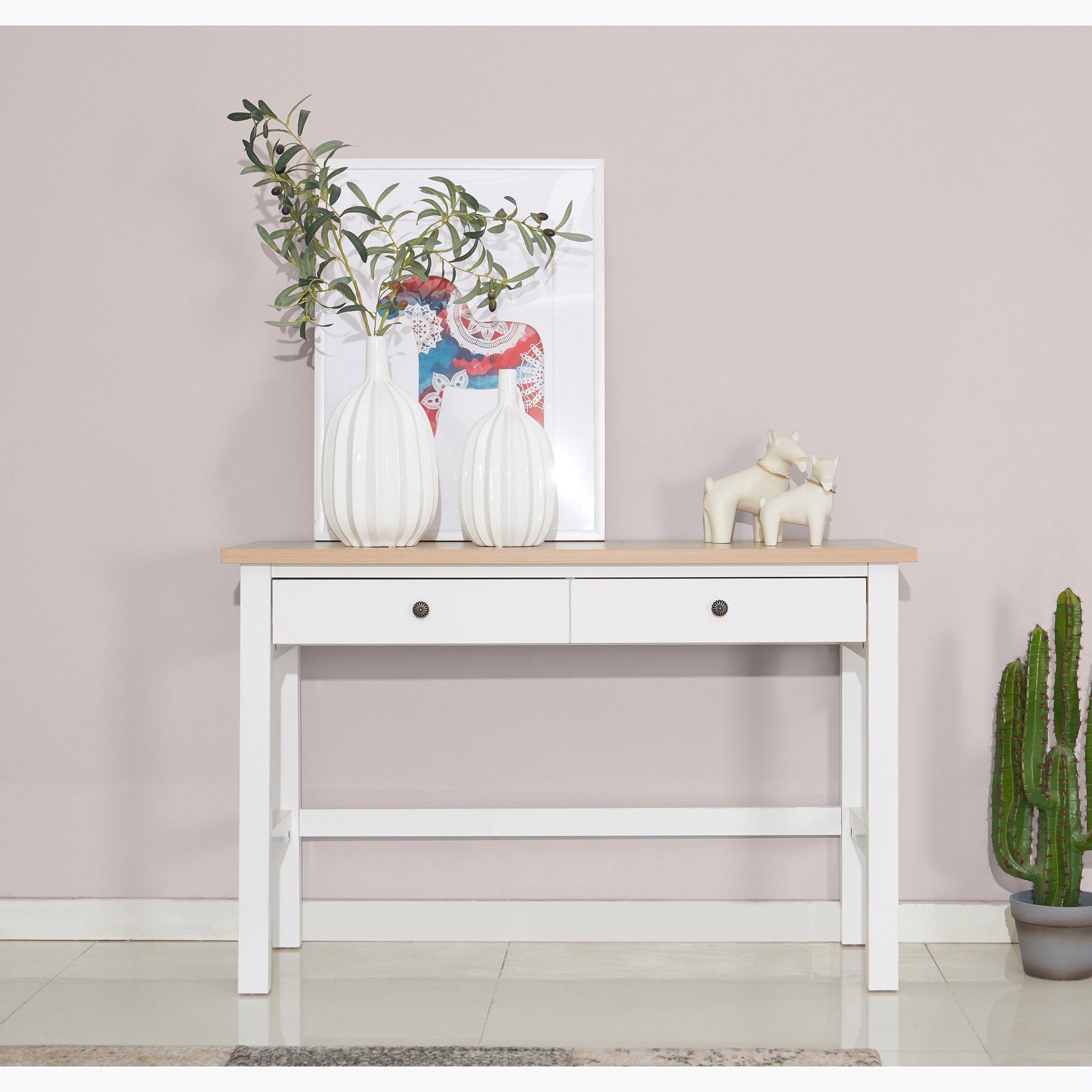 Hampton Console Table with 2 Drawers-hbxfurniture-tablesandstands-consoletables-image-1