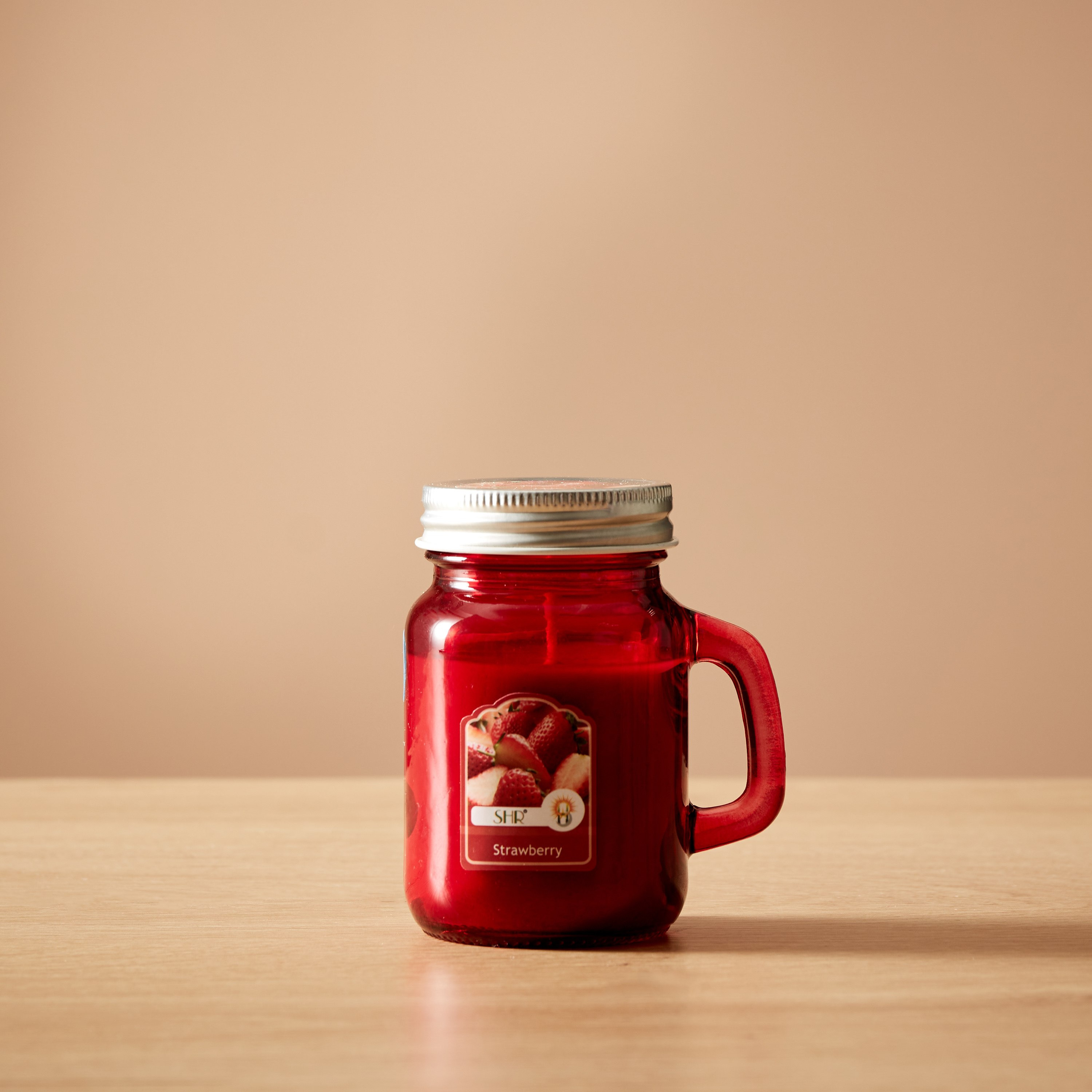 Mia Strawberry Mason Jar Candle - 8x5x9 cm-PROMO_HB_AE_B1G1_250925-image-1