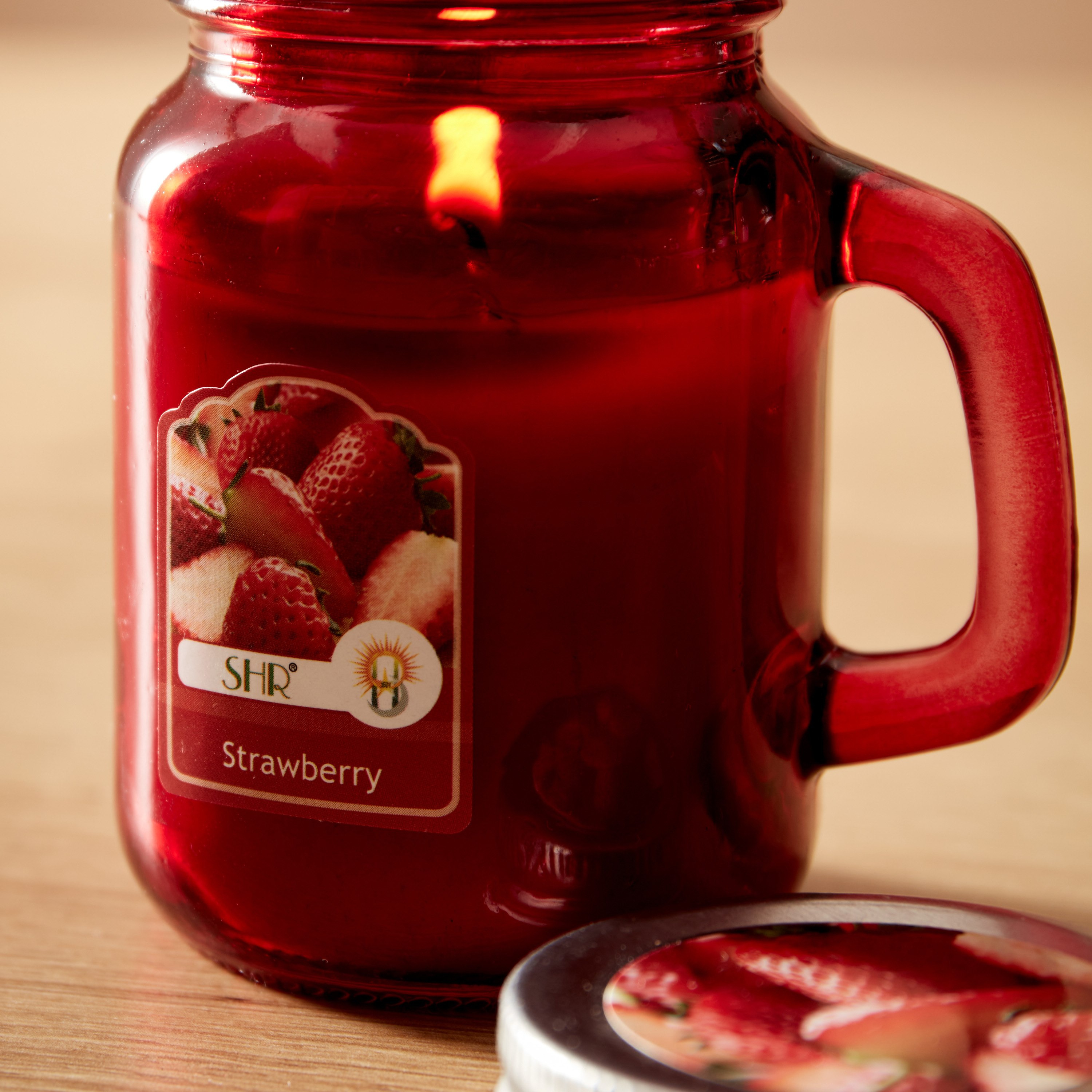 Mia Strawberry Mason Jar Candle - 8x5x9 cm-PROMO_HB_AE_B1G1_250925-image-3