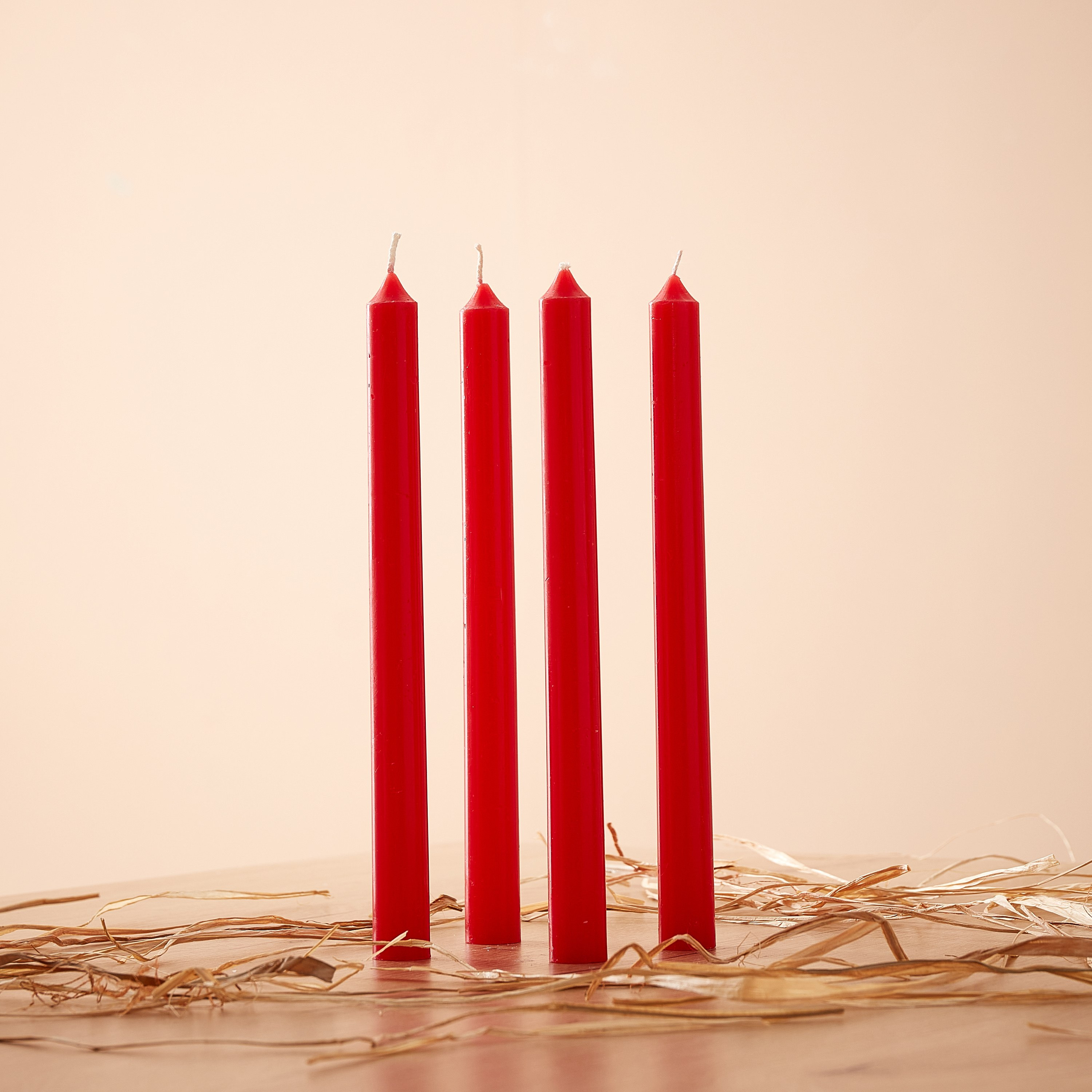 Mia 4-Piece Strawberry Taper Candle Set - 25 cm-hbxhomeware-hbxdecorandfurnishings-image-2