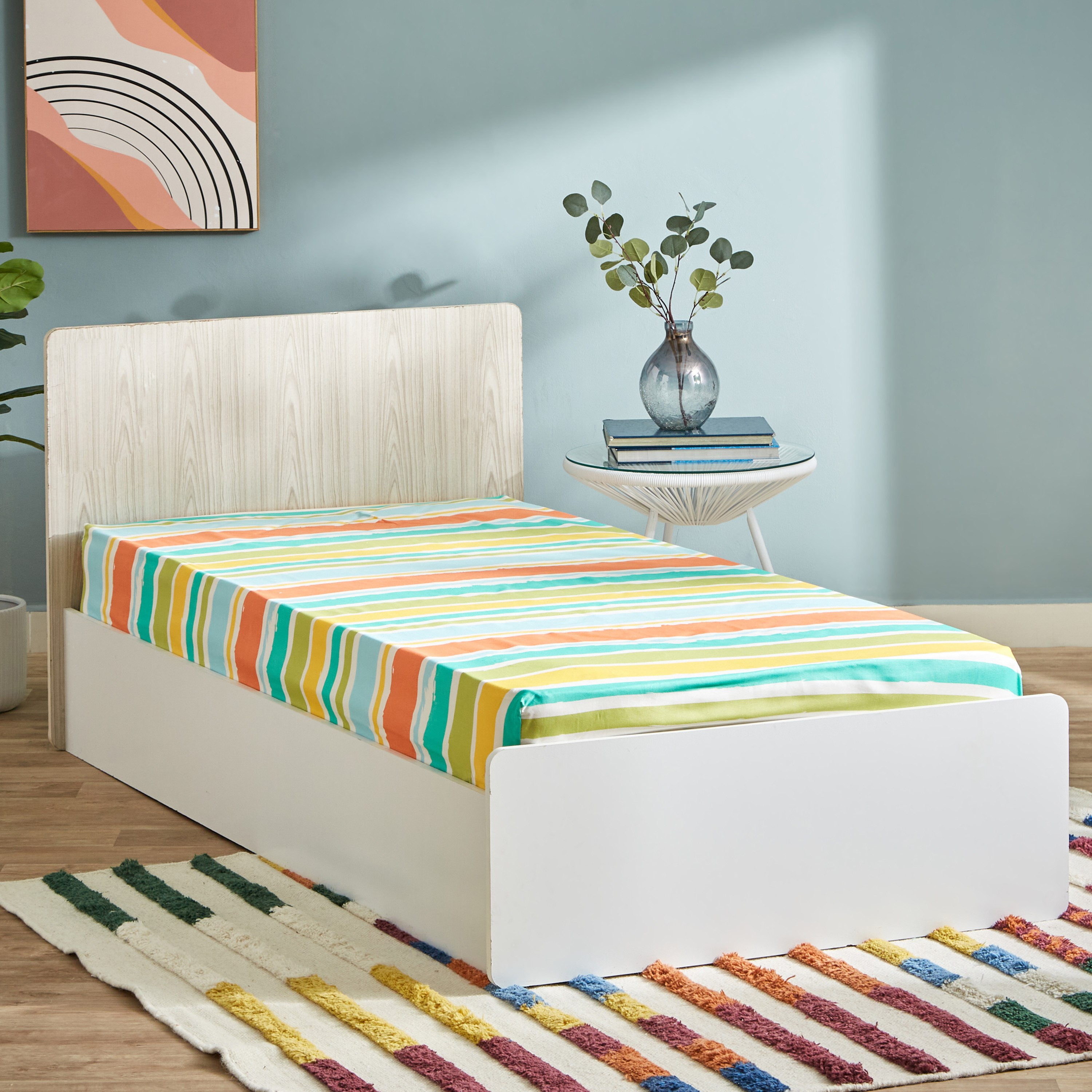 شرشف مطاطي فردي من الألياف الدقيقة من نورا - 90x190+25 سم-hbxhomeware-hbxkidsandyouth-image-1