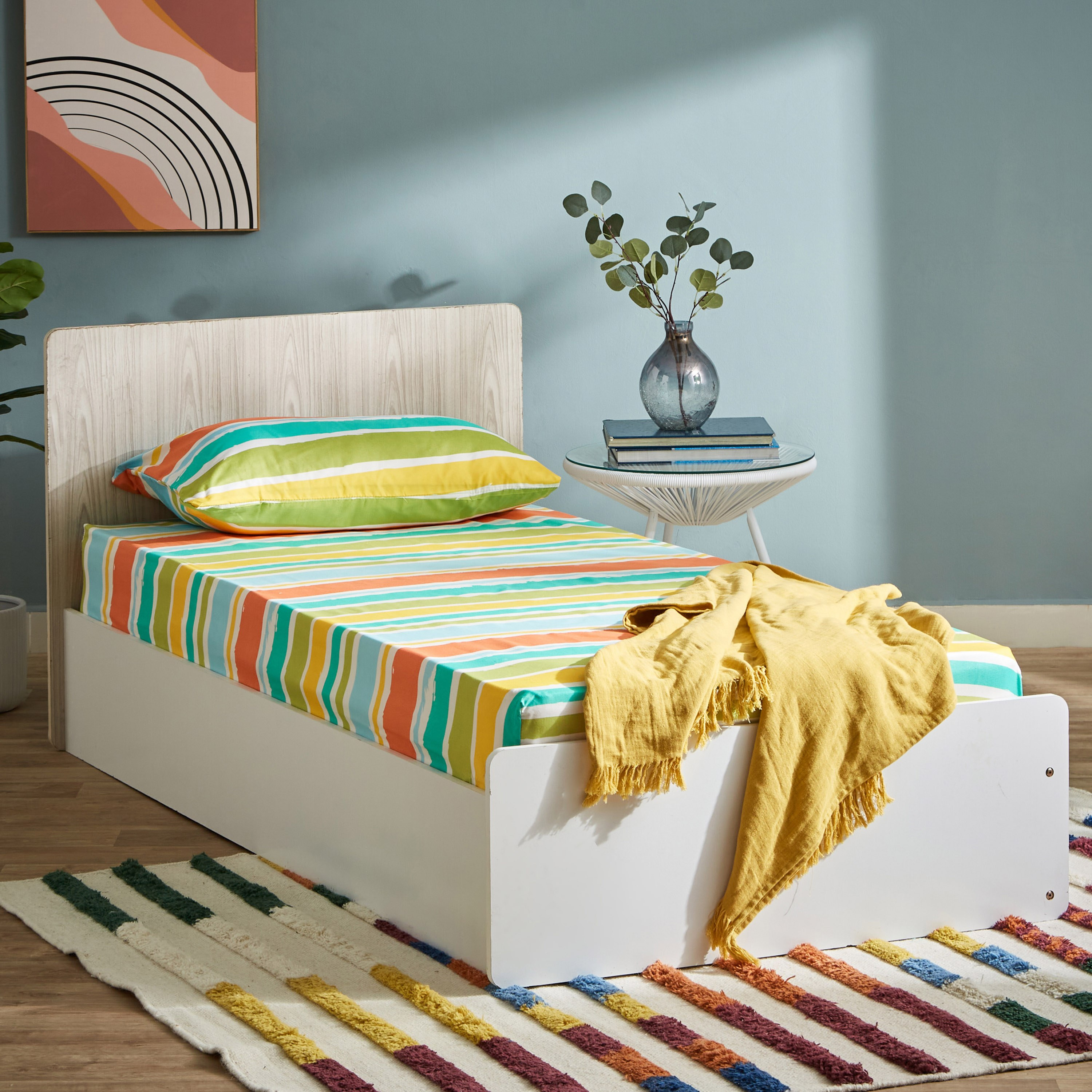 شرشف مطاطي فردي من الألياف الدقيقة من نورا - 90x190+25 سم-hbxhomeware-hbxkidsandyouth-image-7