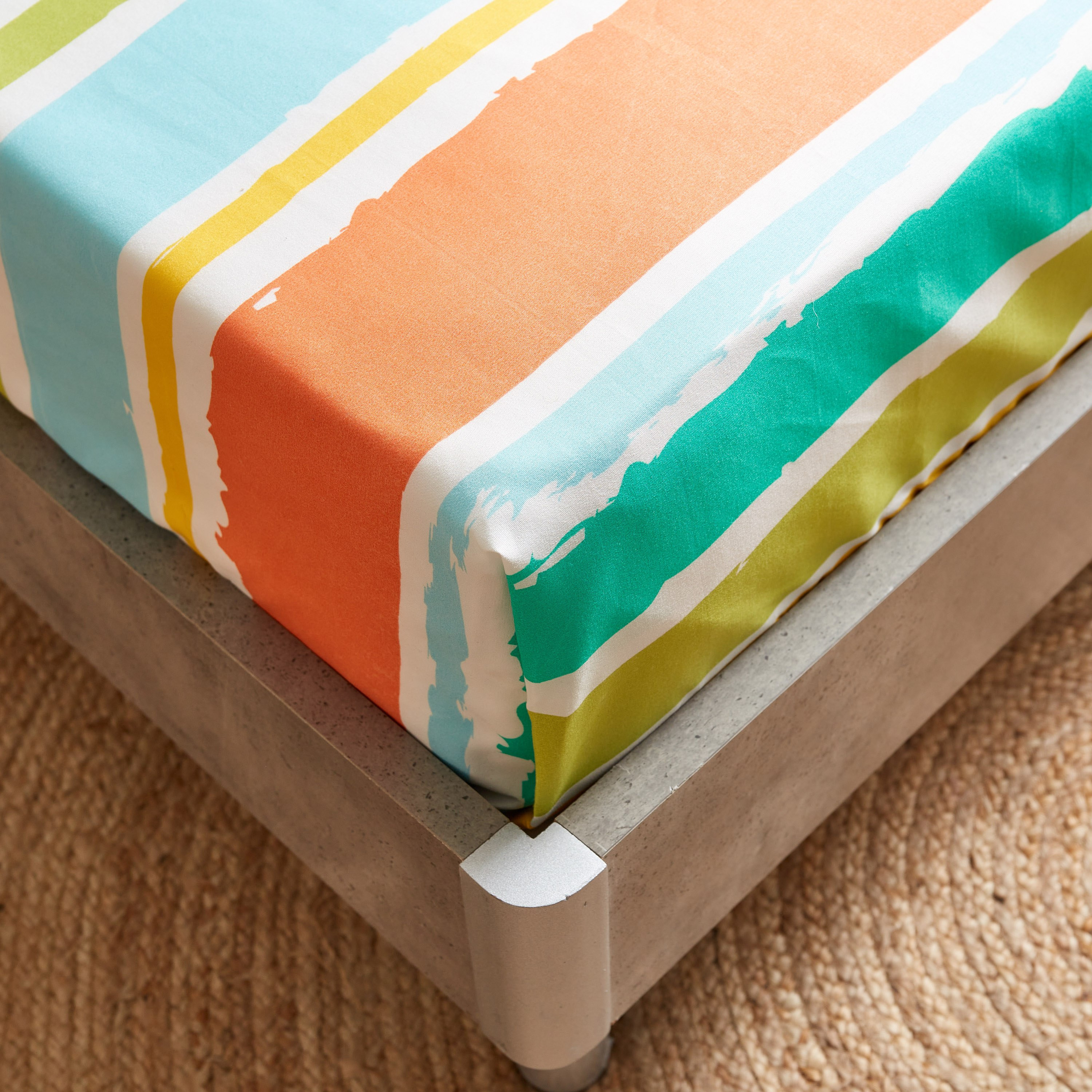 طقم شرشف مسطّح مزدوج من الألياف الدقيقة من نورا - 160x240 سم-hbxhomeware-hbxkidsandyouth-image-5