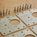 Hinge 4-Piece Fixing Plate with 24-Screw Set - 9x9 cm-Novelties-thumbnail-2