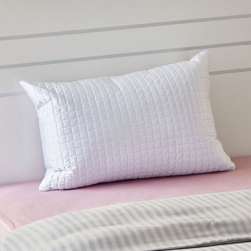 Jonas Plain Quilted Sateen Pillow - 50x75 cm-Duvets and Pillows-image-0